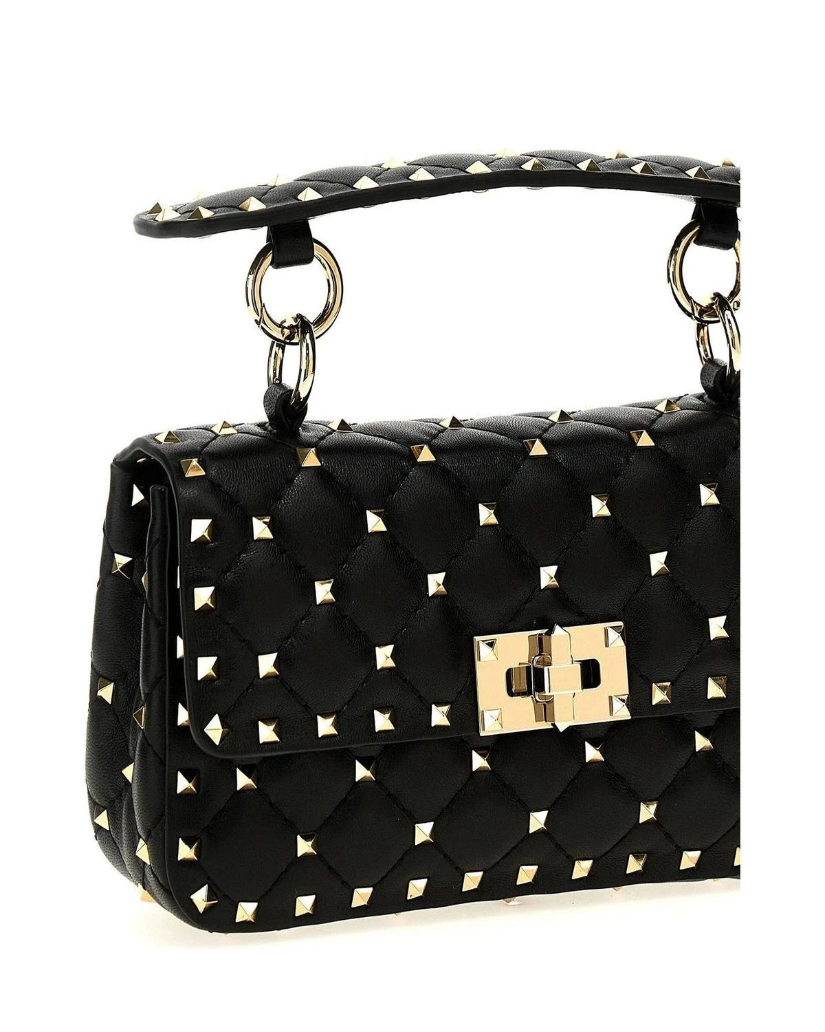 Valentino Garavani Baguette Handbag in black, Lamb Leather — view 3