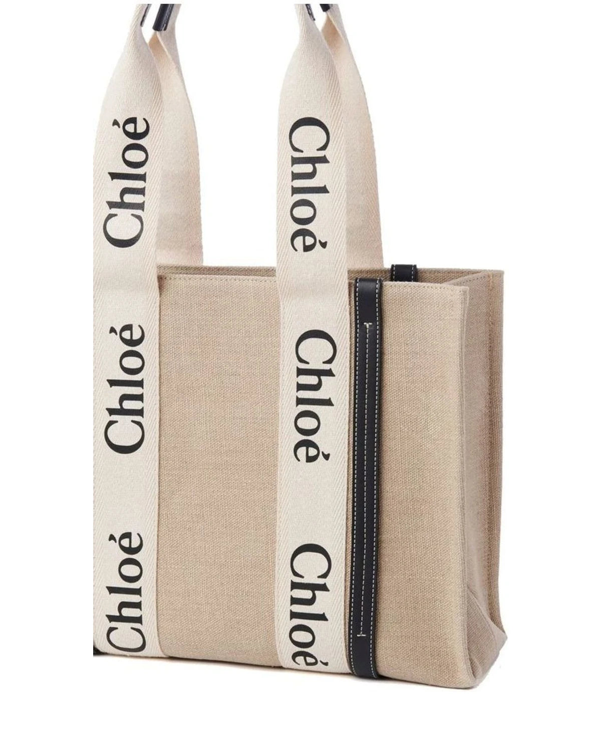 Chloé Beige Linen Tote Bag