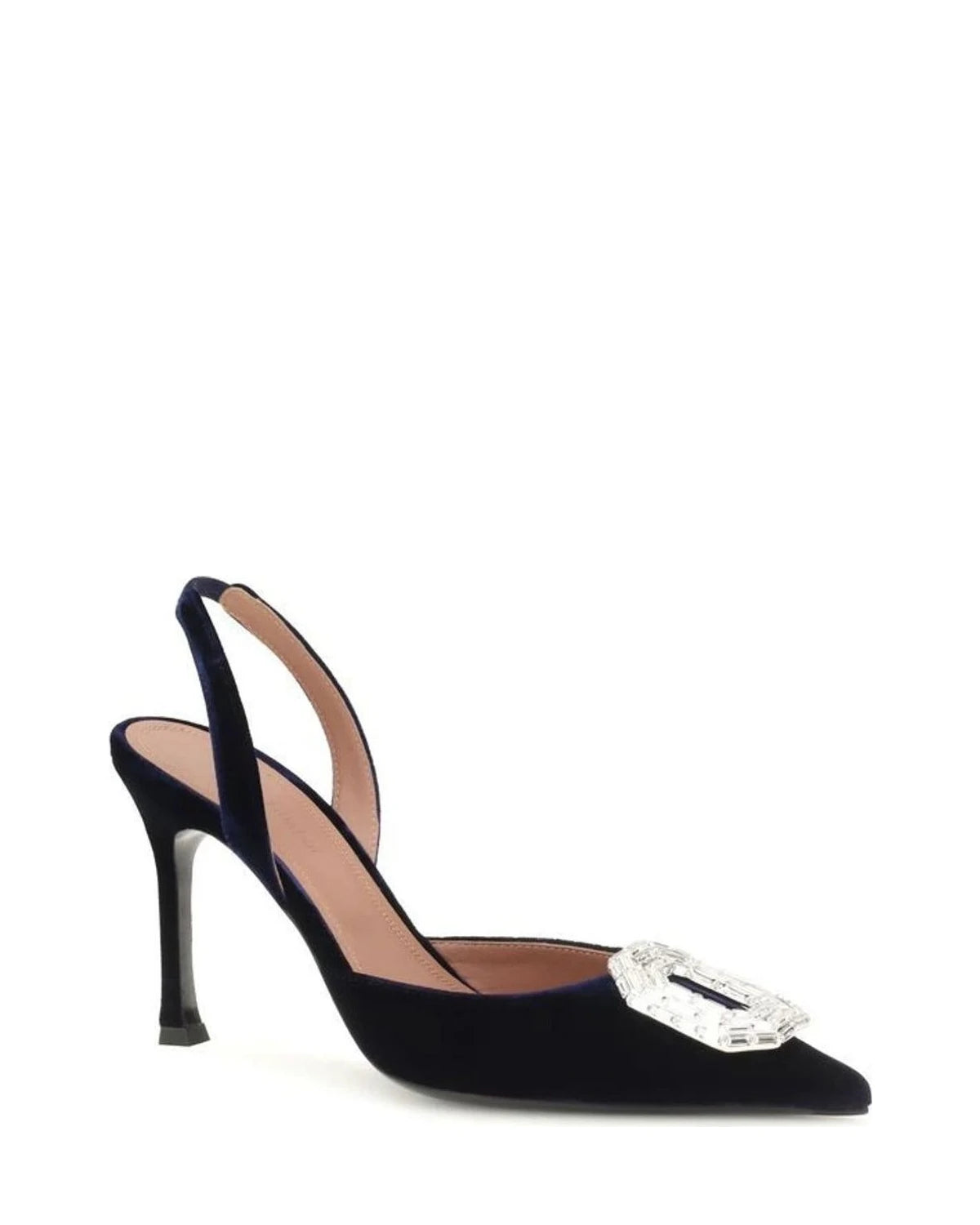 Amina Muaddi Pumps in blue, Double Velvet — view 2