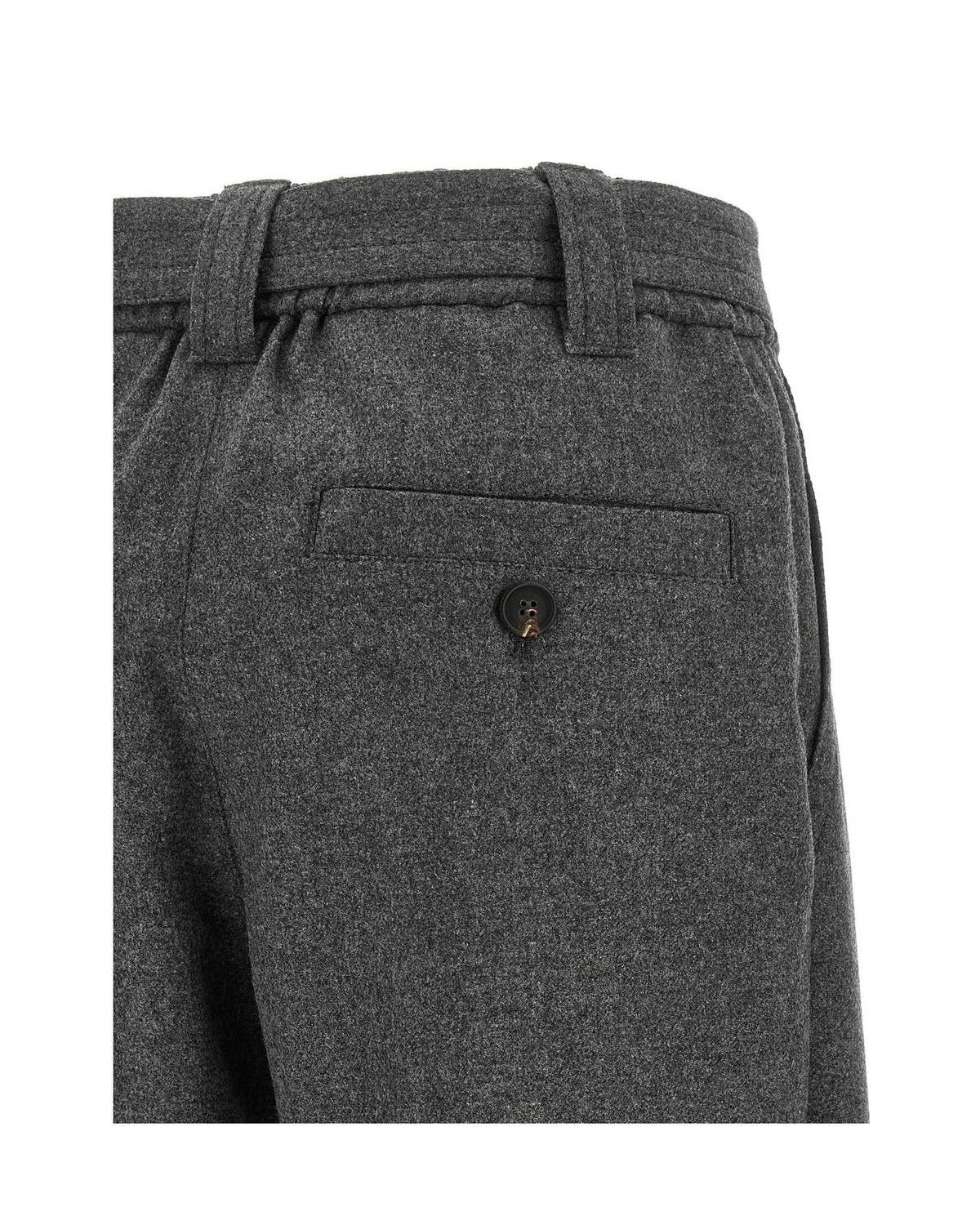 Brunello Cucinelli Cargo Pant in gray, Virgin Wool — view 4