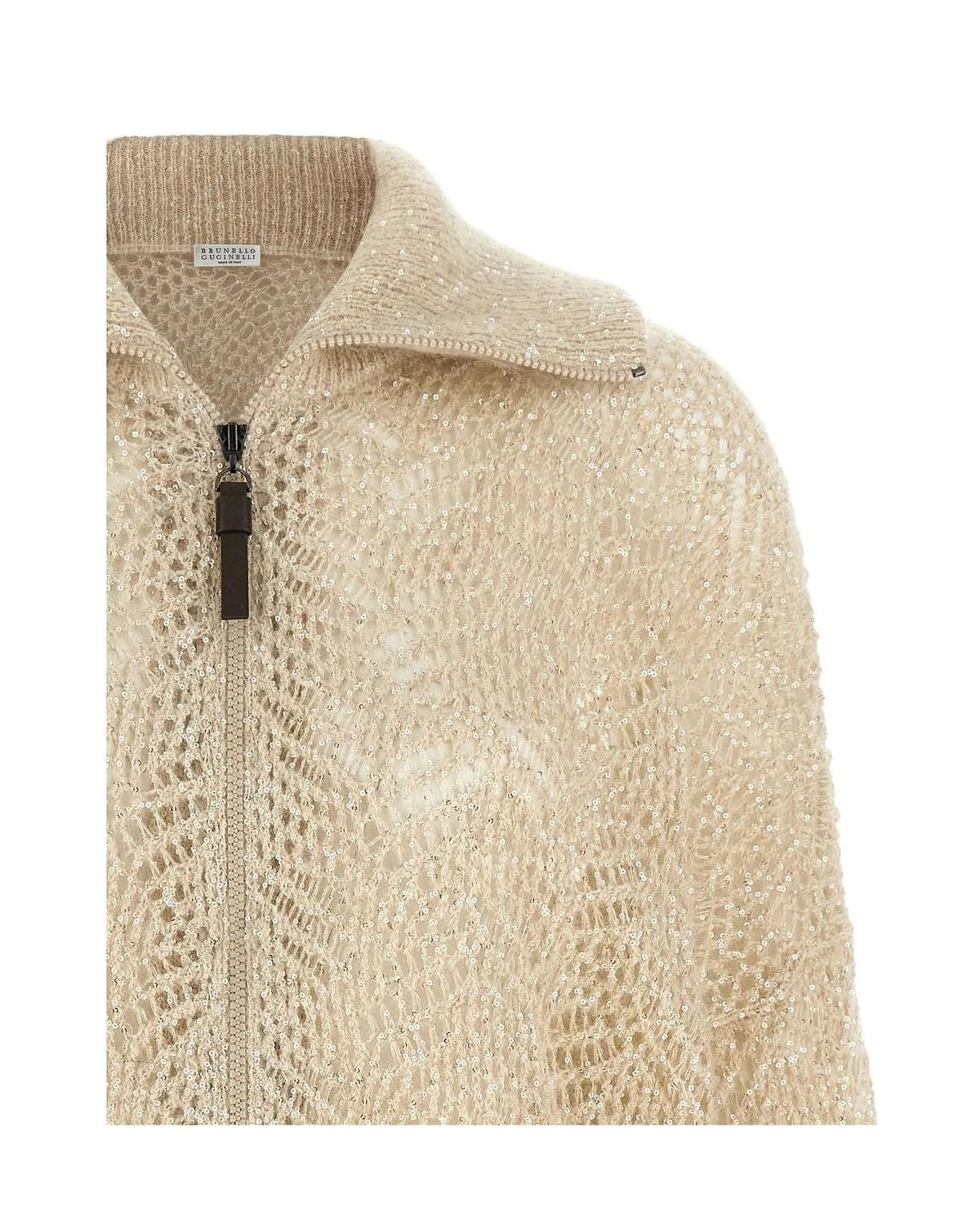 Brunello Cucinelli Cardigan in beige, Polyamide — view 3