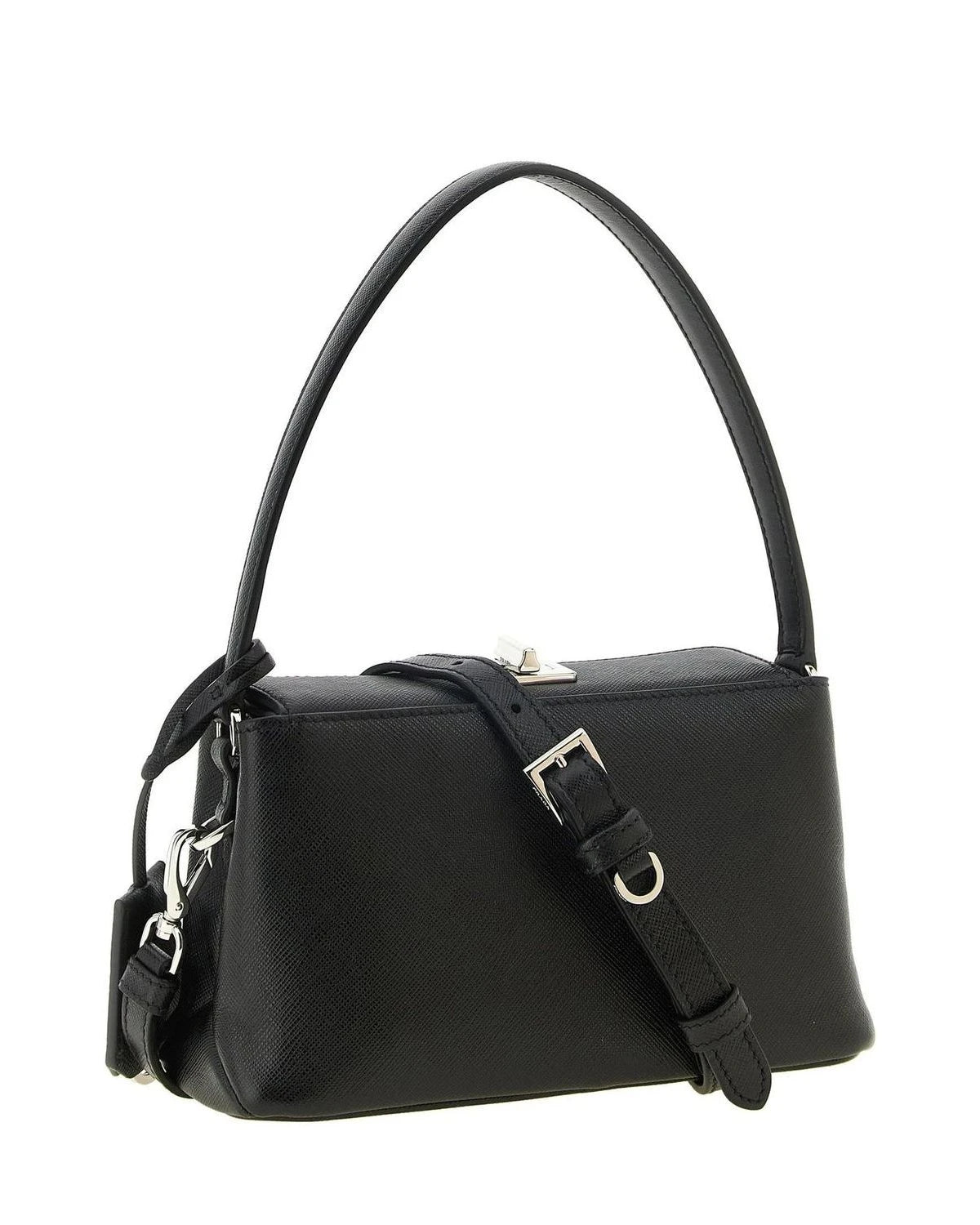 Prada Baguette Handbag in black, Calfskin Leather — view 2