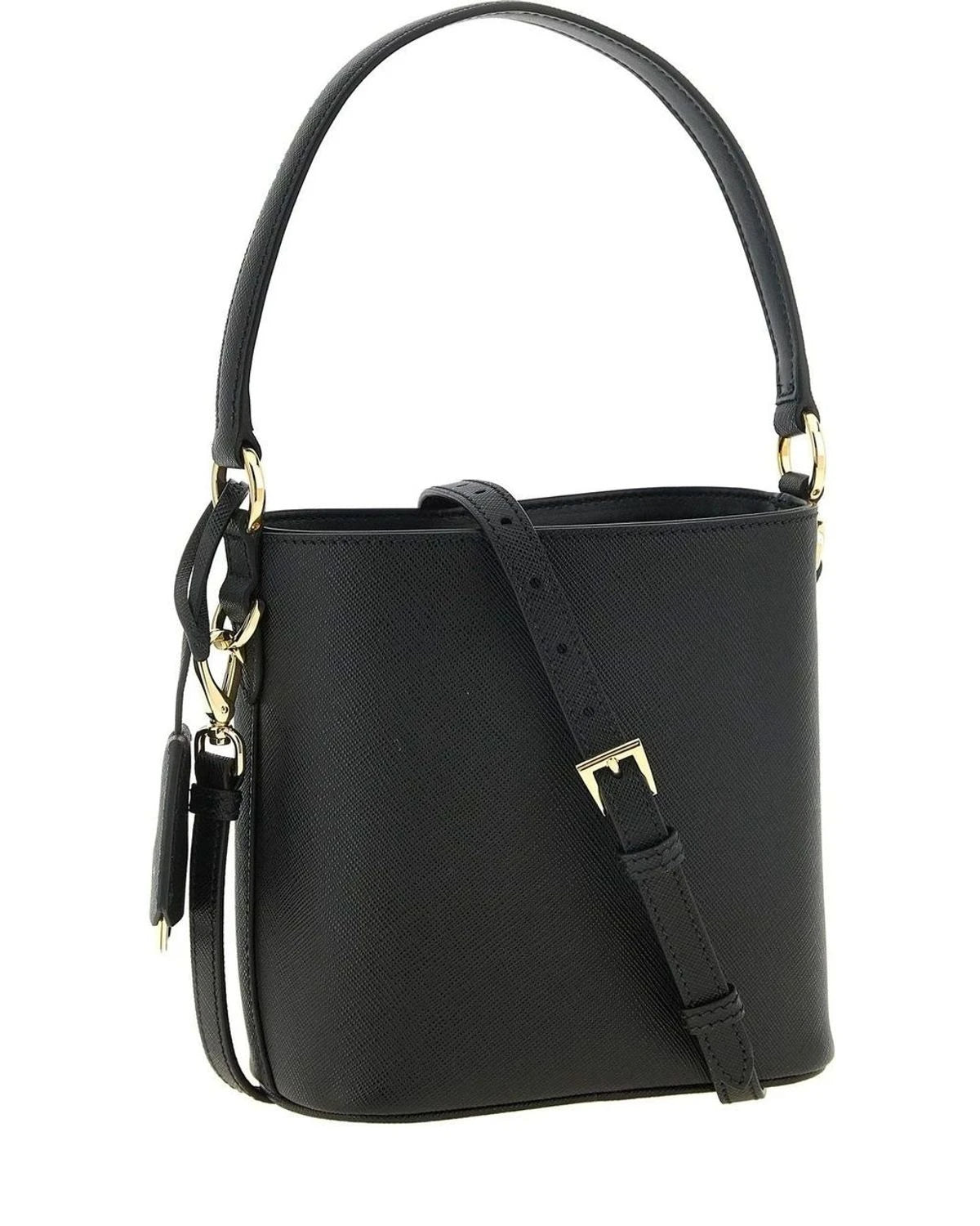 Prada Bucket Bag in black, Calfskin Leather — view 2
