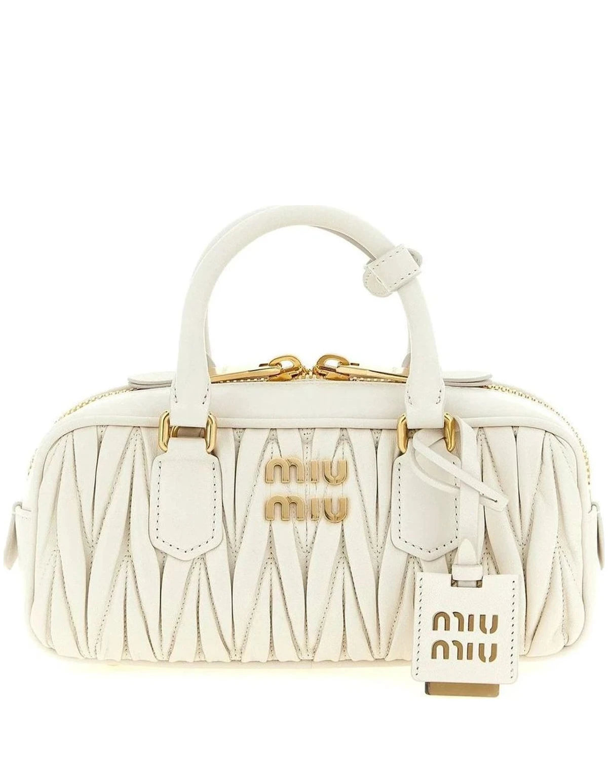 Miu Miu Satchel Bag in white, Leather