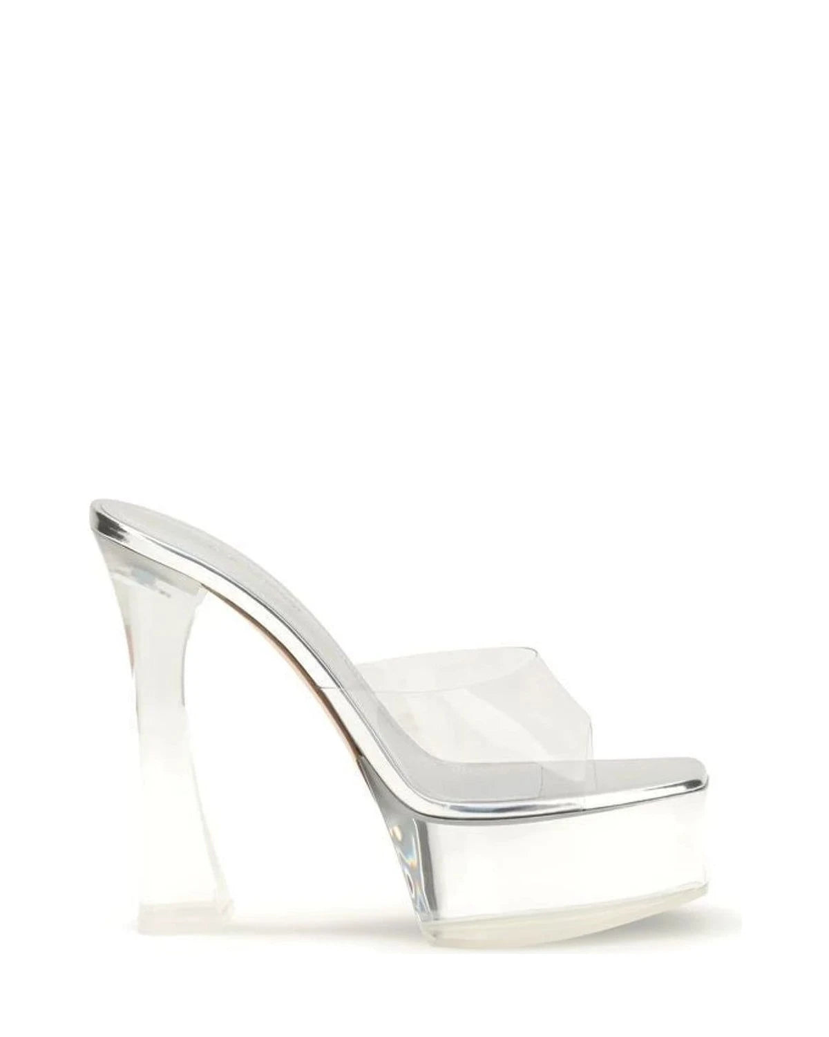 Amina Muaddi Sandals in silver, Pvc
