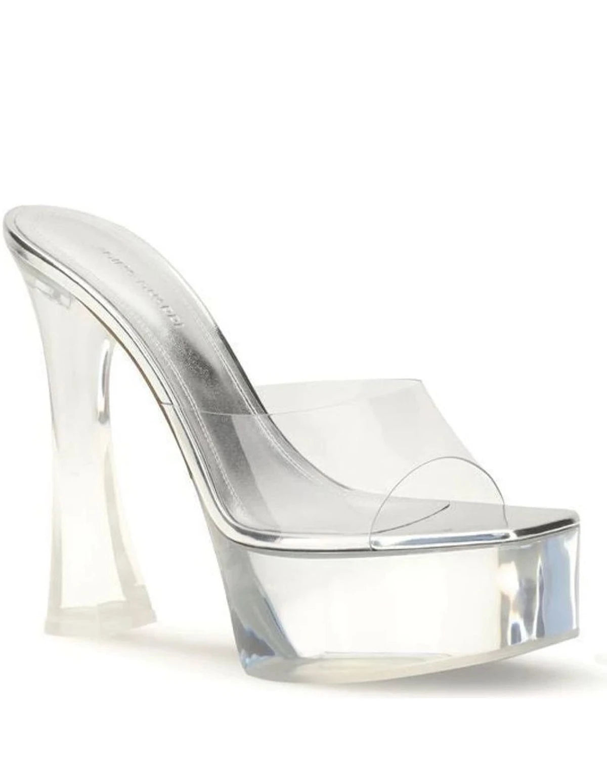 Amina Muaddi Sandals in silver, Pvc — view 2