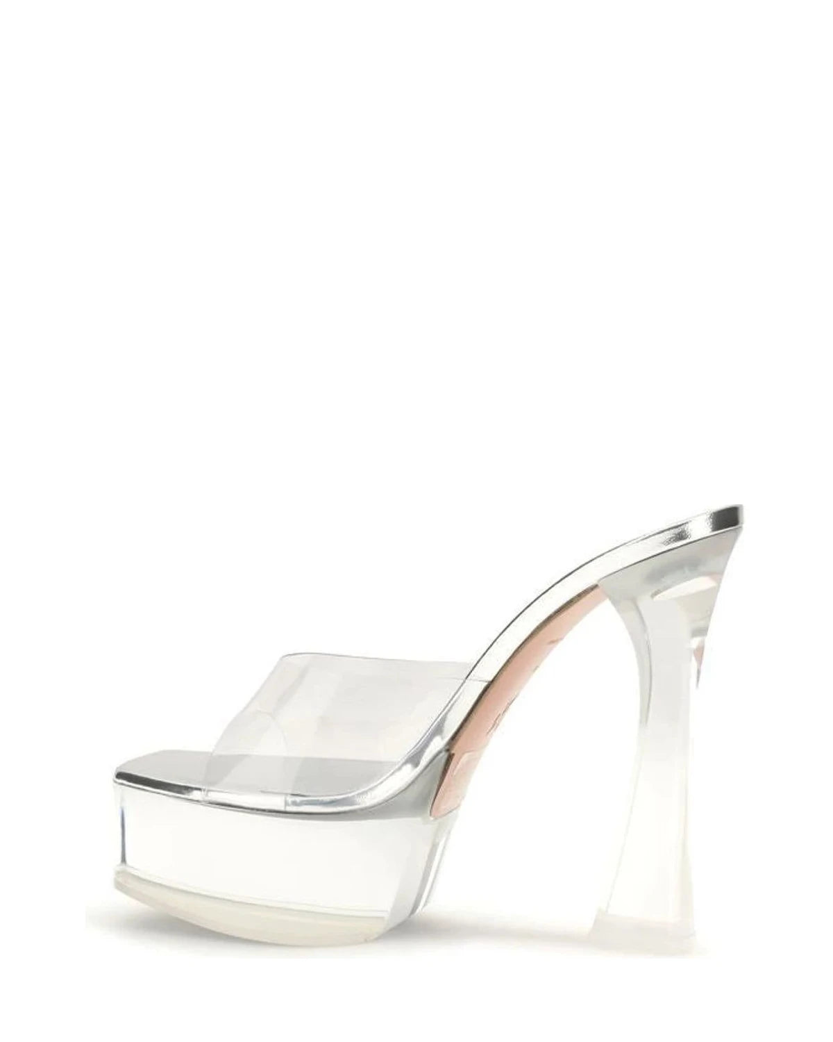 Amina Muaddi Sandals in silver, Pvc — view 3