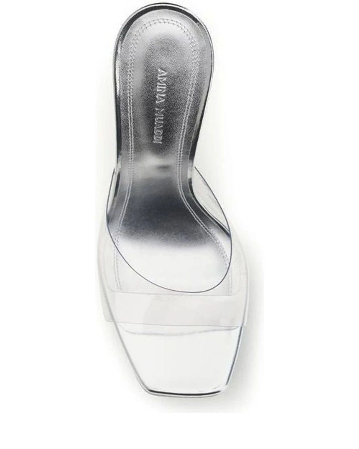 Amina Muaddi Sandals in silver, Pvc — view 4