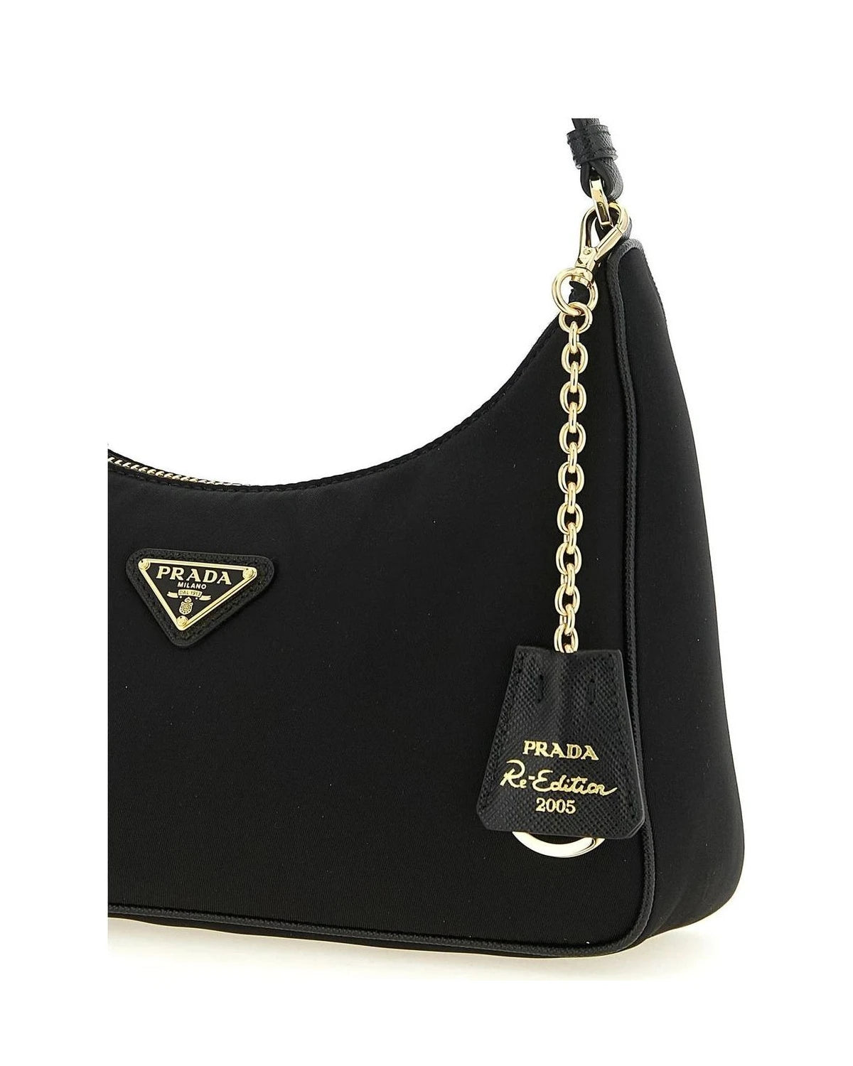 Prada Shoulder Bag in black, Recycled Polyamide — view 3