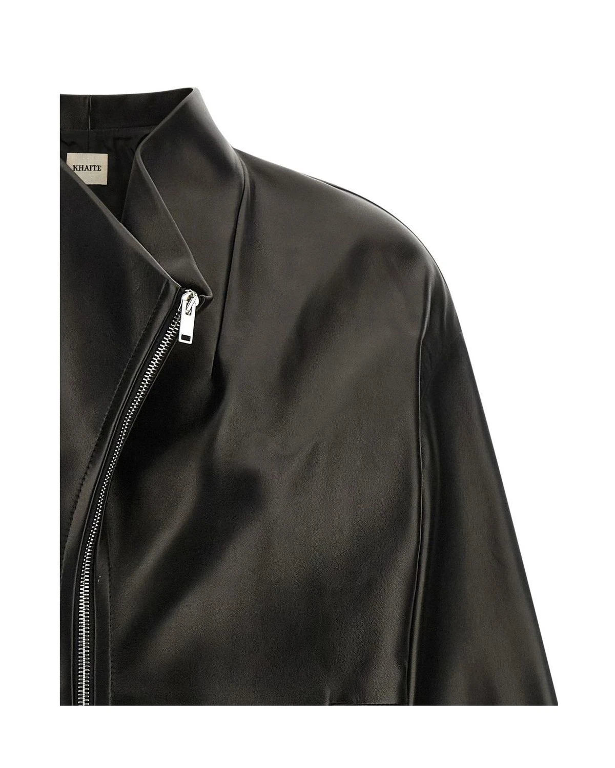 Khaite Bomber Jacket in black, Lamb Leather โ view 3
