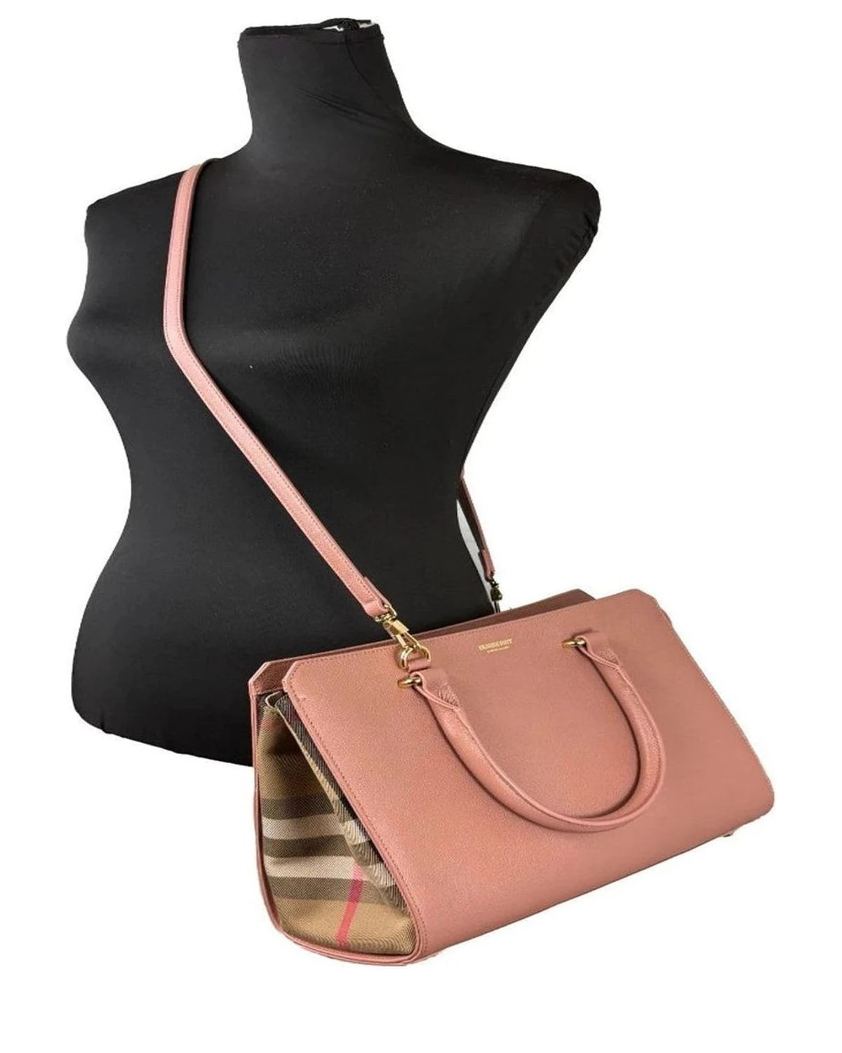 Burberry Satchel Bag in gold, Leather — view 3