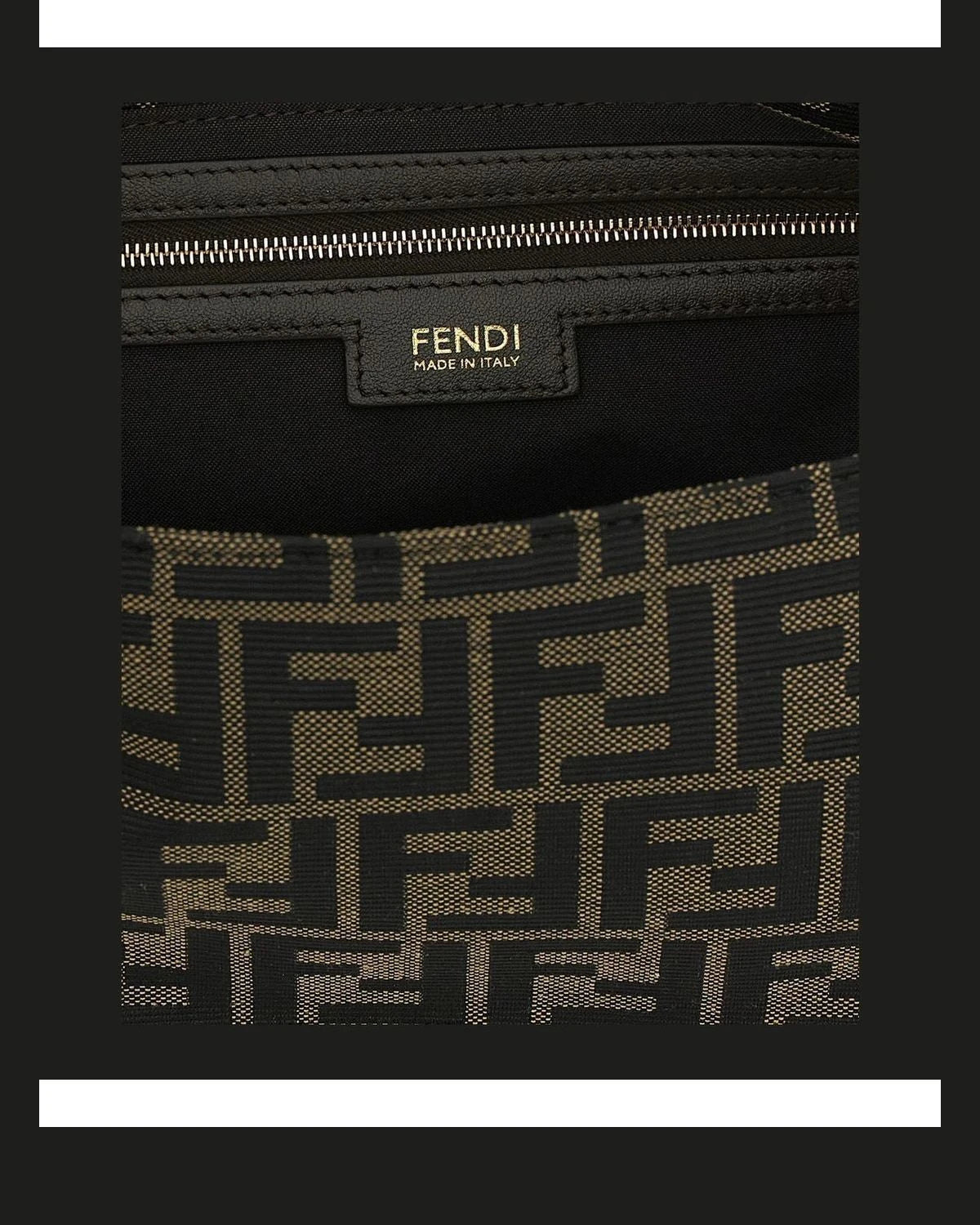 Fendi Shoulder Bag in brown, Polyester — view 4