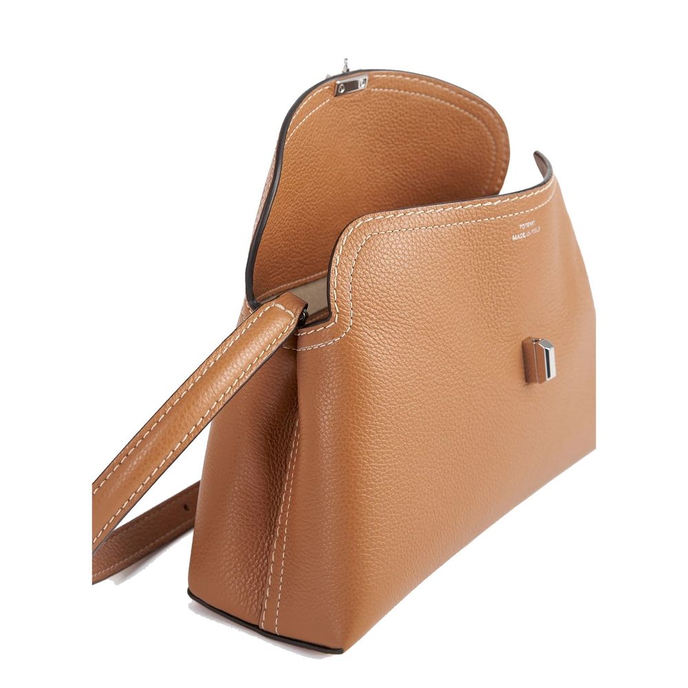 Toteme Leather T Lock Grained Clutch Bag