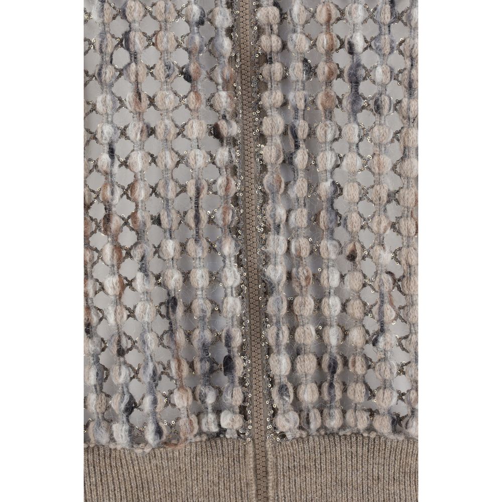 Brunello Cucinelli Wool Perfored Cardigan