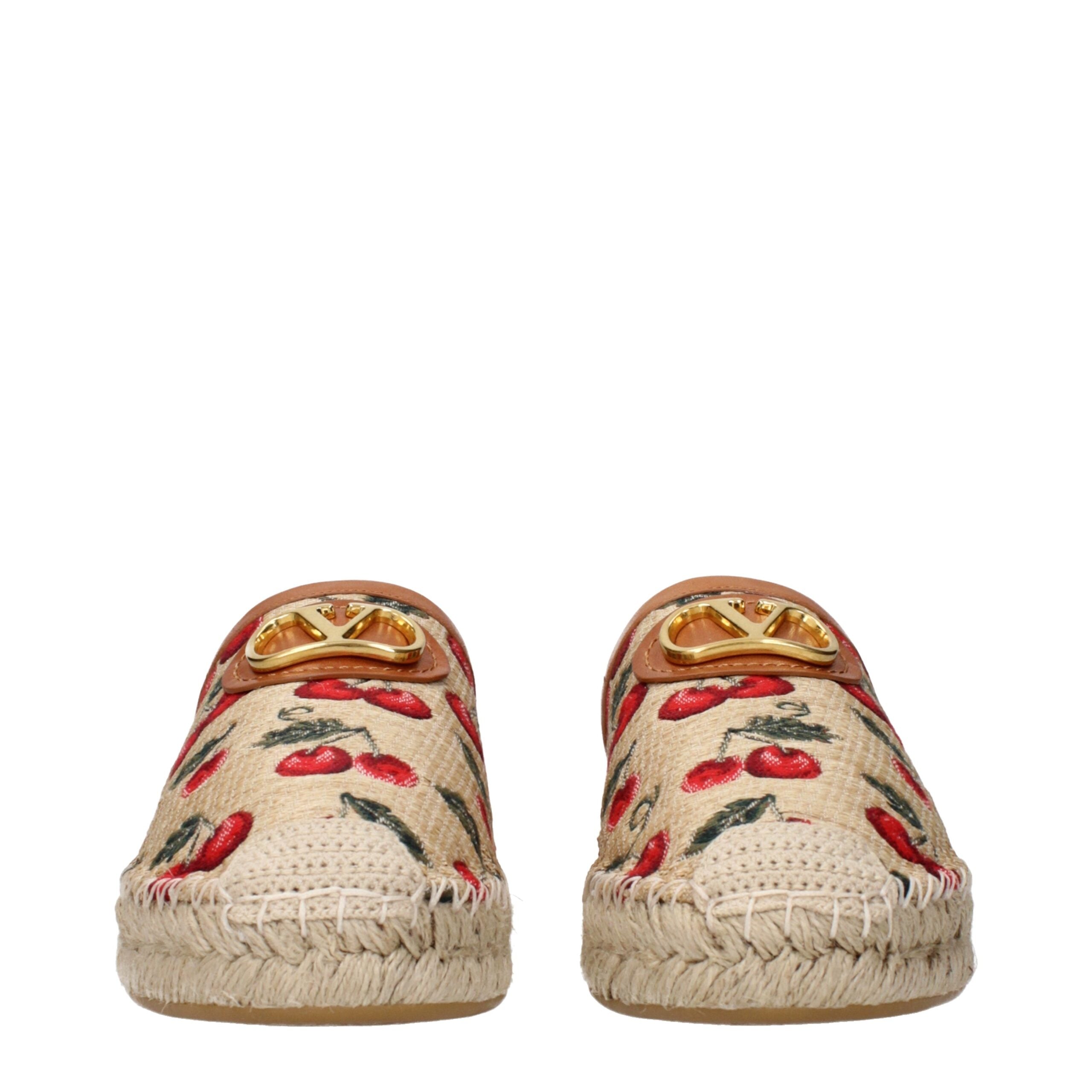 Valentino Beige Garavani Raffia Slippers Sandals Glam Steals