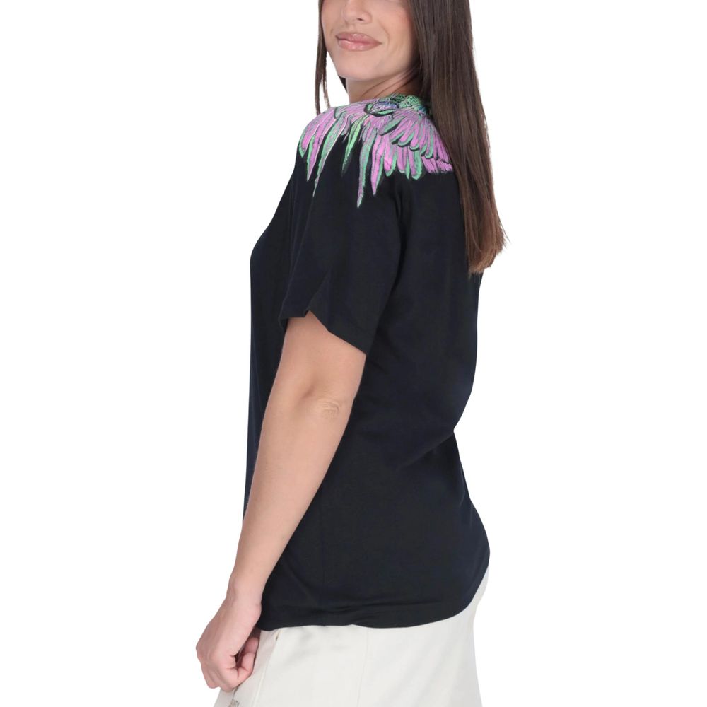 County of Milan Black Cotton T-Shirt Glam Steals