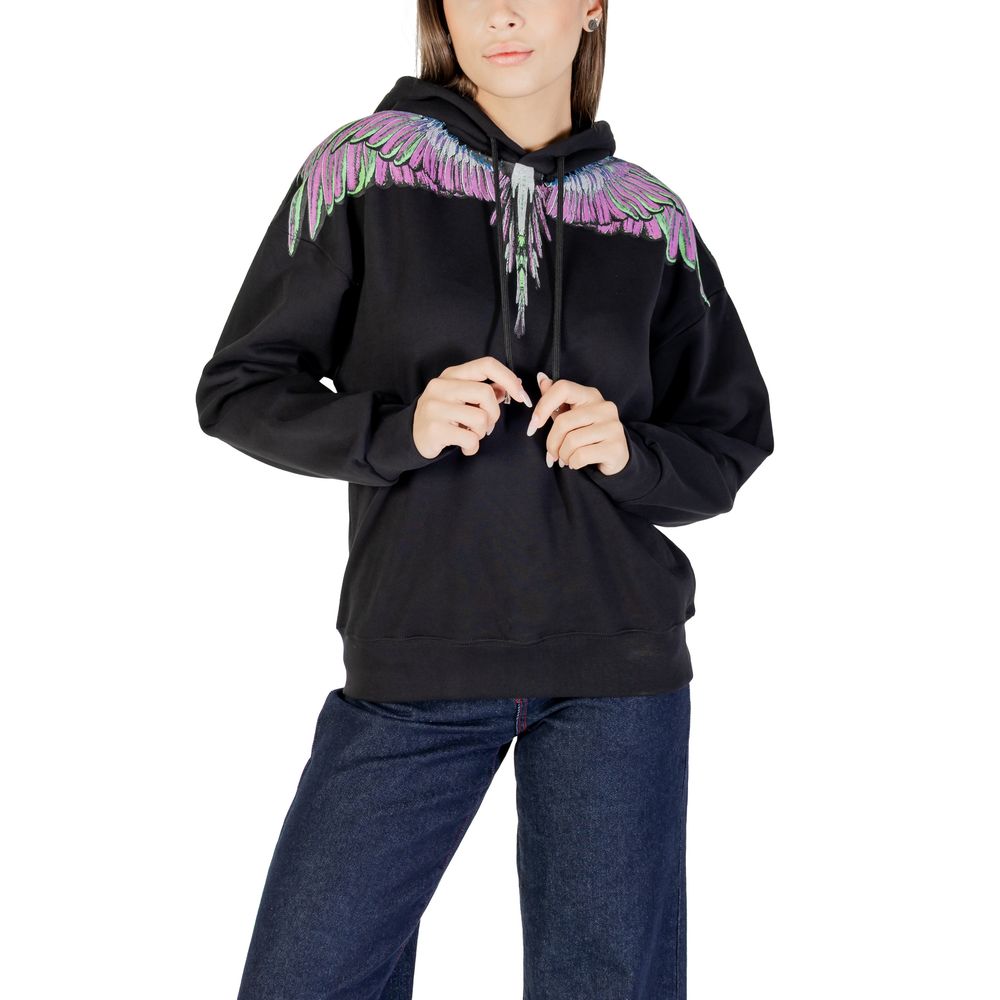County of Milan Black Cotton Hoody Glam Steals