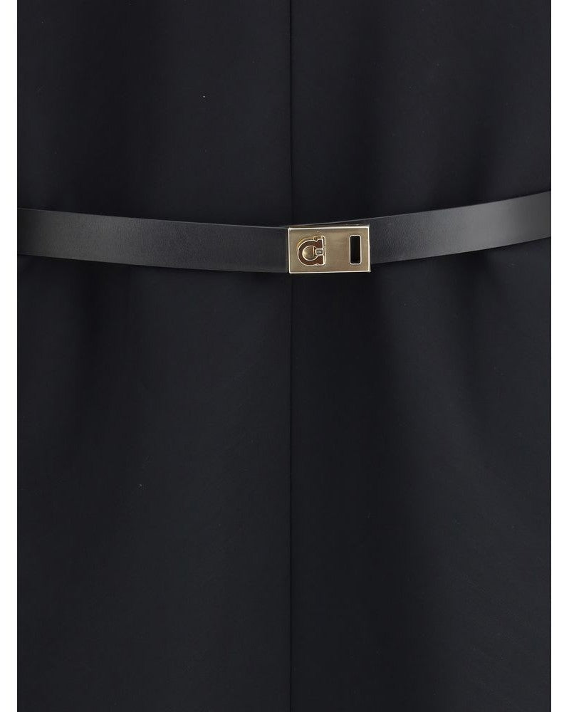 Salvatore Ferragamo Belted Midi Dress Glam Steals