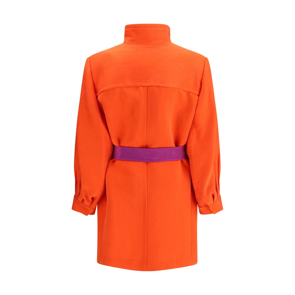 Saint Laurent Orange Silk Coat Glam Steals