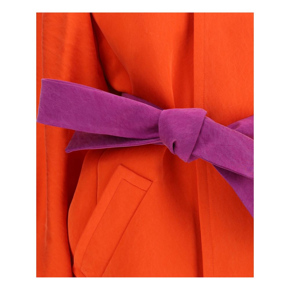 Saint Laurent Orange Silk Coat Glam Steals