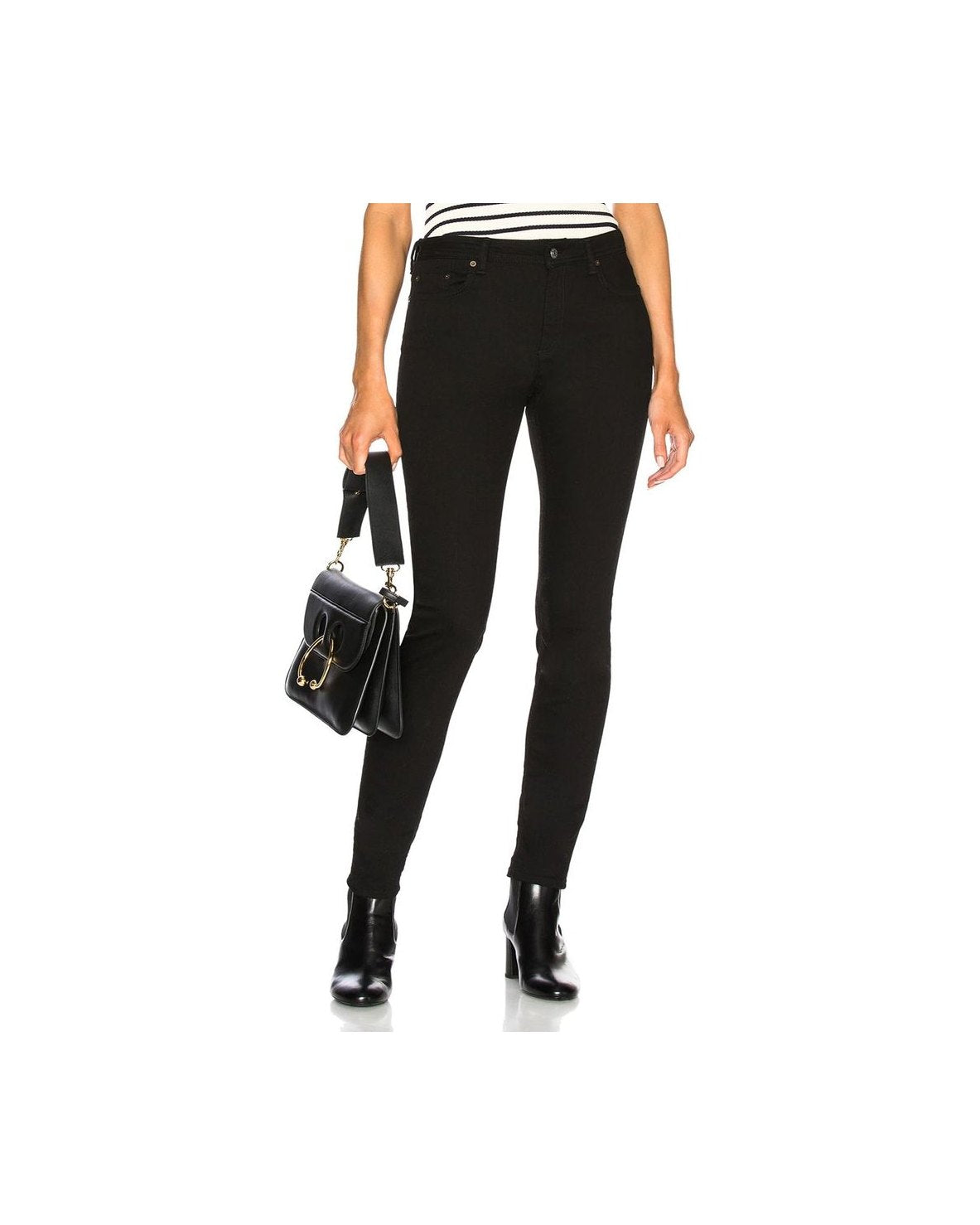 Acne Studios Black Cotton Skinny Jeans Glam Steals