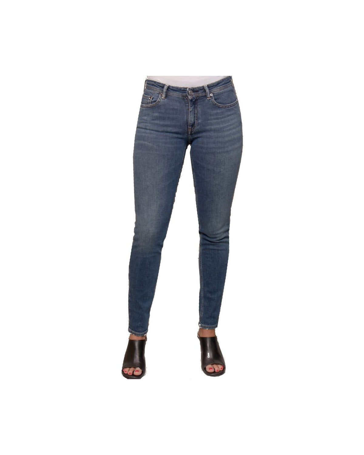 Acne Studios Blue Cotton Skinny Jeans Glam Steals
