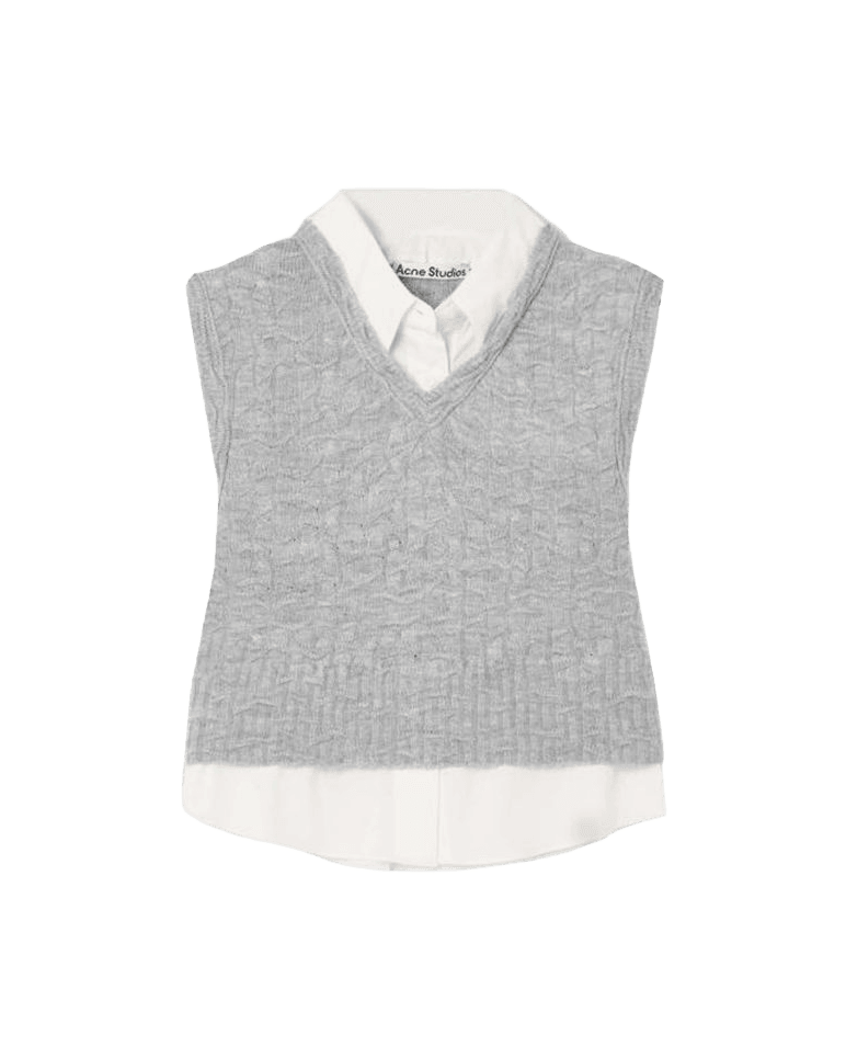 Acne Studios Gray Marabou Waistcoat Glam Steals