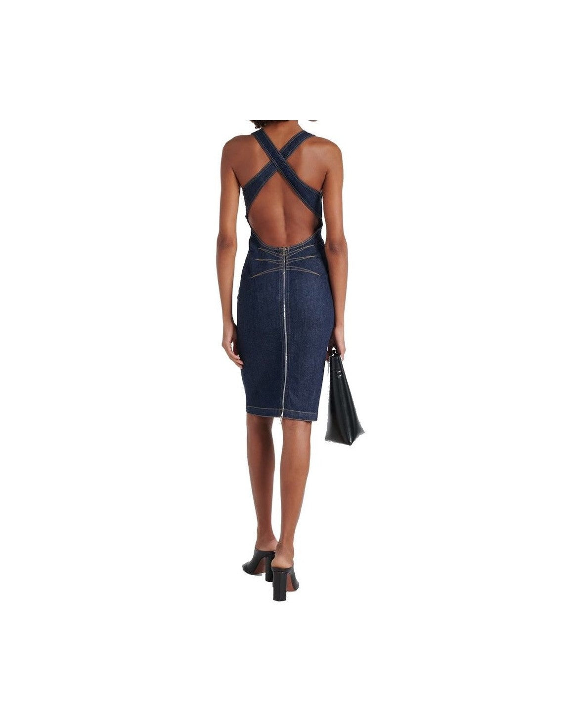 Alaïa Blue Cotton Casual Dress Glam Steals