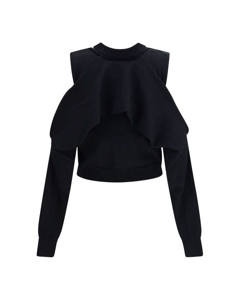 Alainpaul Black Cotton Cardigan Glam Steals