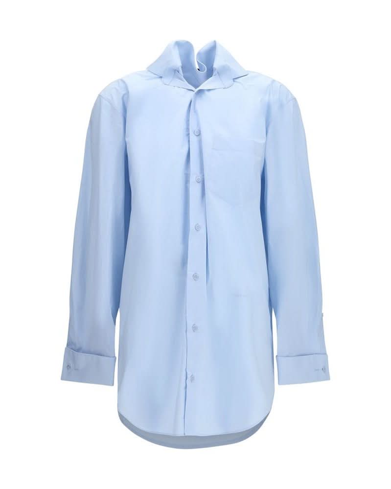 Alainpaul Blue Cotton Dress Shirt Glam Steals
