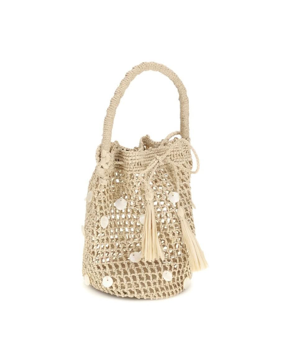 Alanui Beige Raffia Shoulder Bag