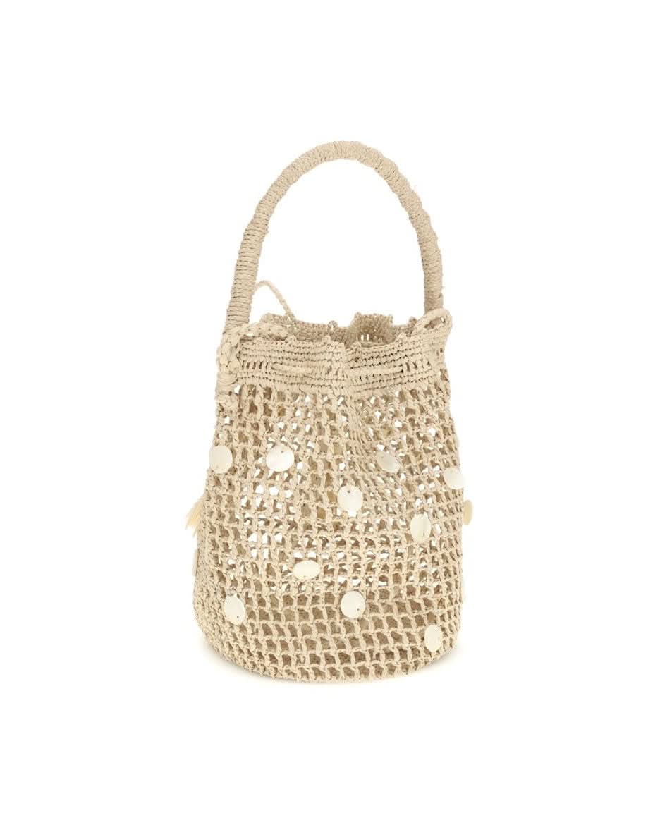Alanui Beige Raffia Shoulder Bag