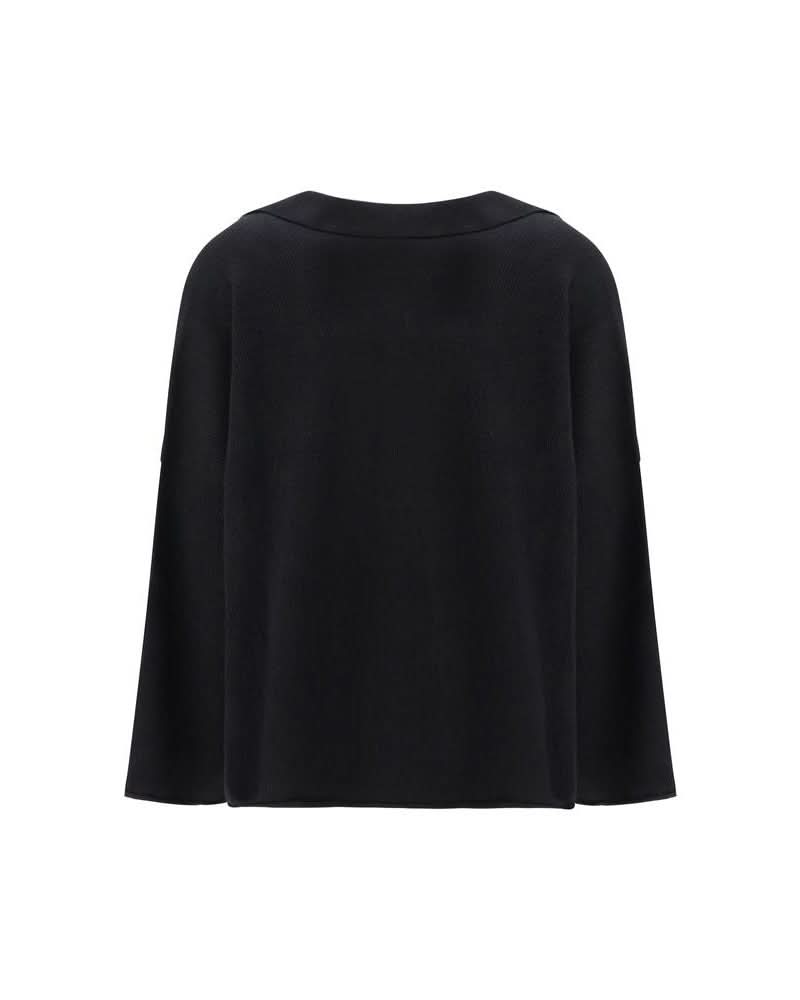 Alanui Black Cashmere Polo Shirt Polos