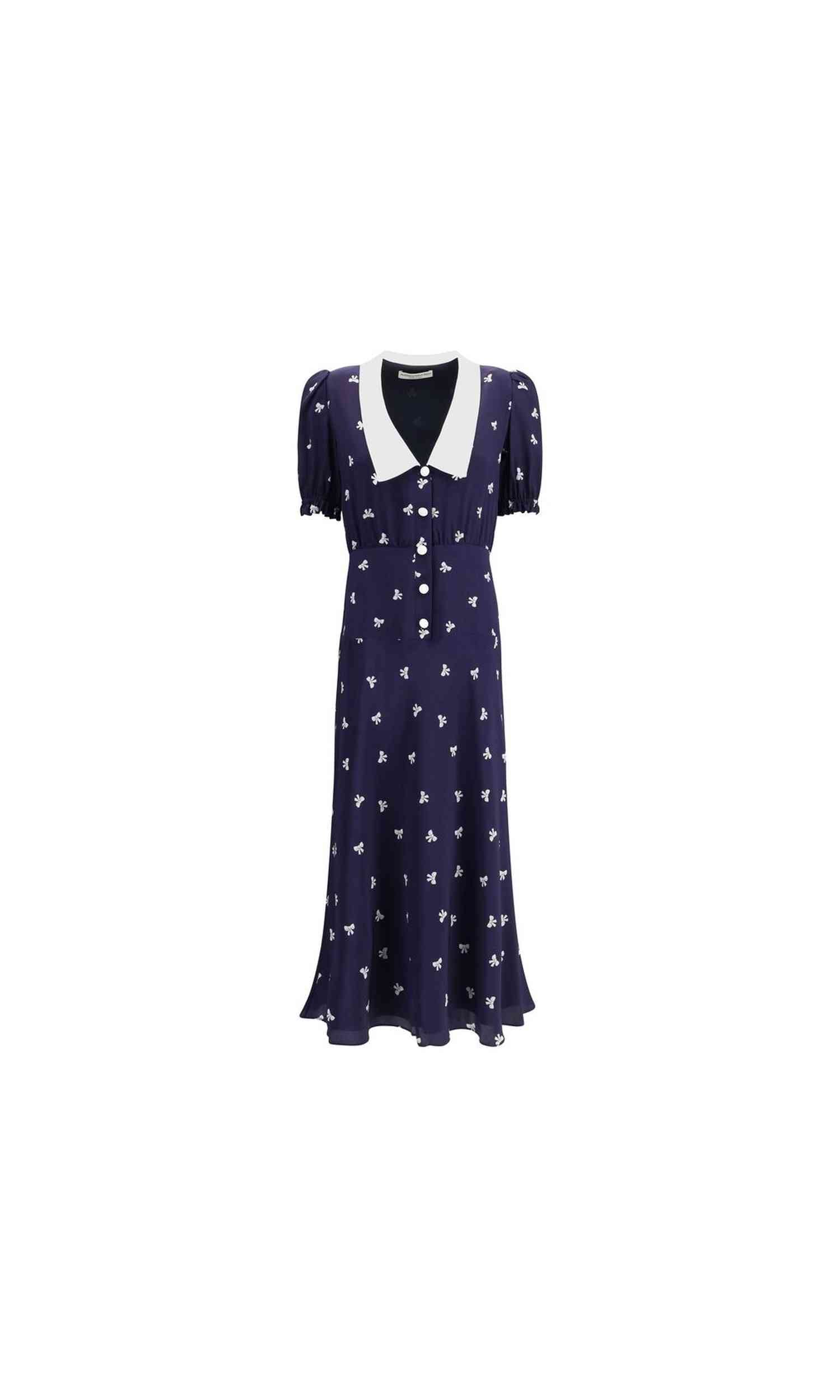 Alessandra Rich Bow Patterned Dress Glam Steals