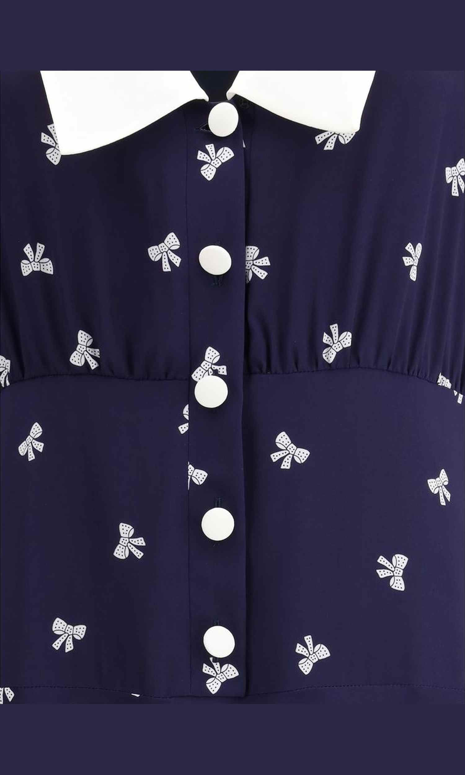 Alessandra Rich Bow Patterned Dress Glam Steals