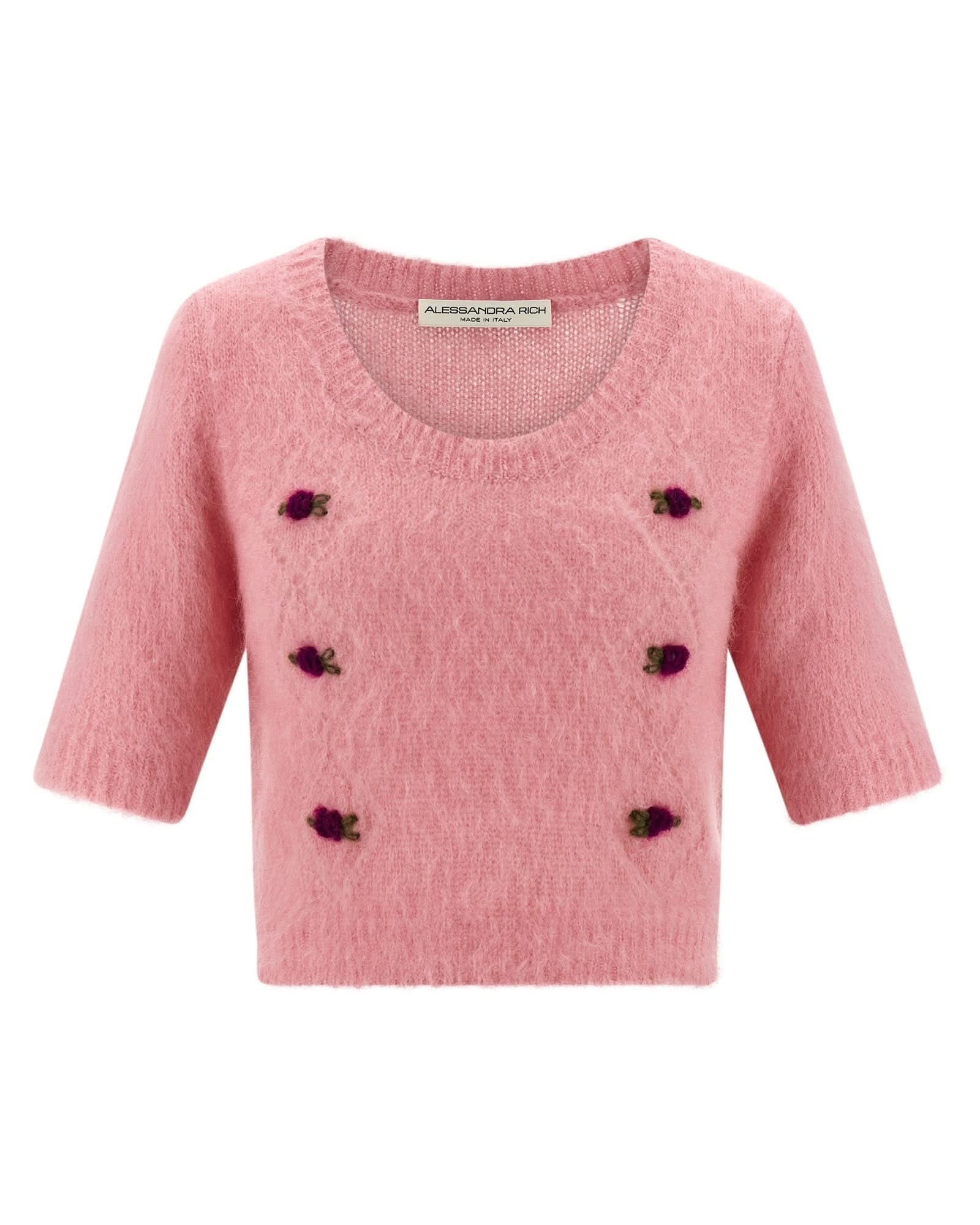 Alessandra Rich Carded Mohair Sweater Glam Steals