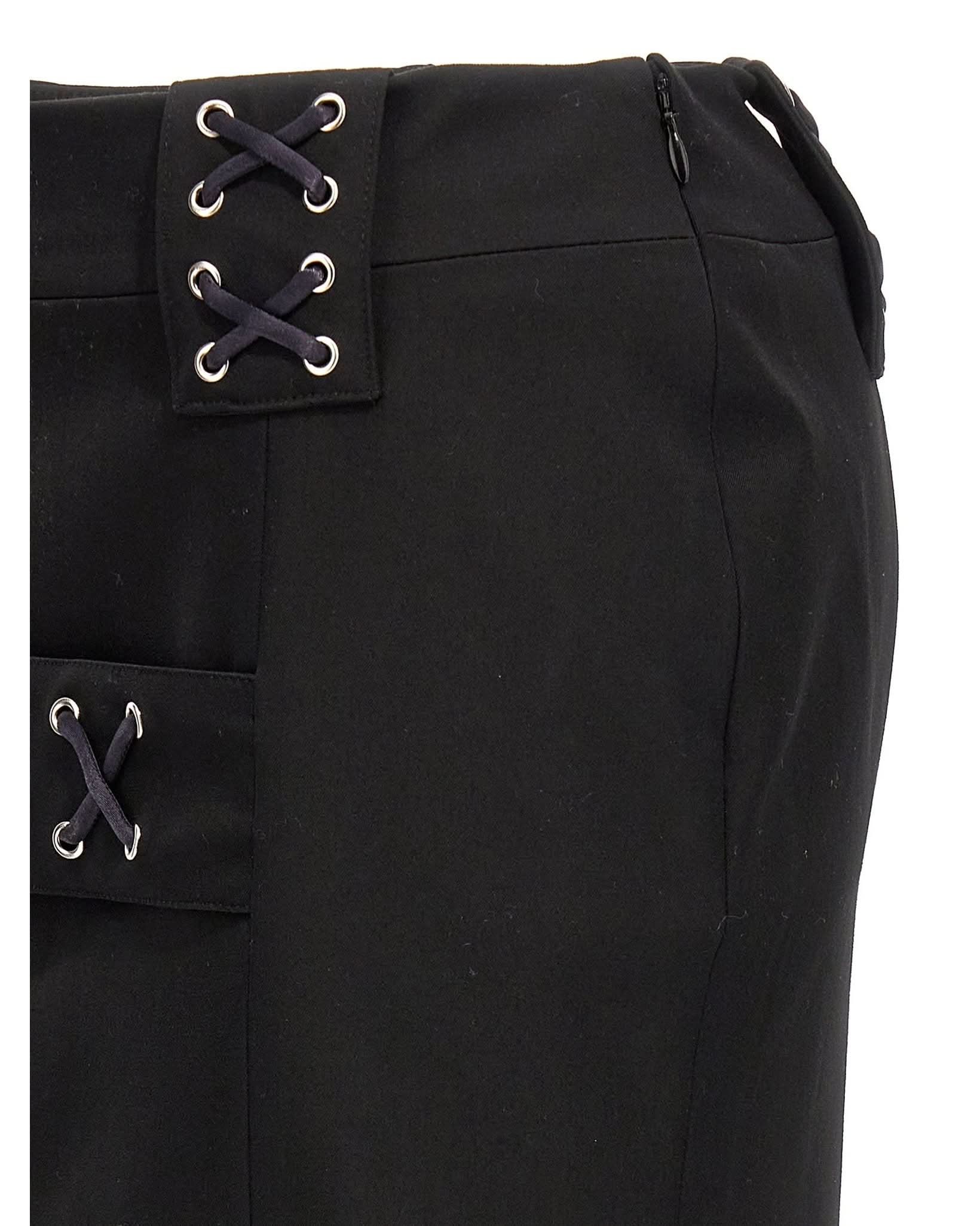 Alessandra Rich Lace Up Skirt Glam Steals