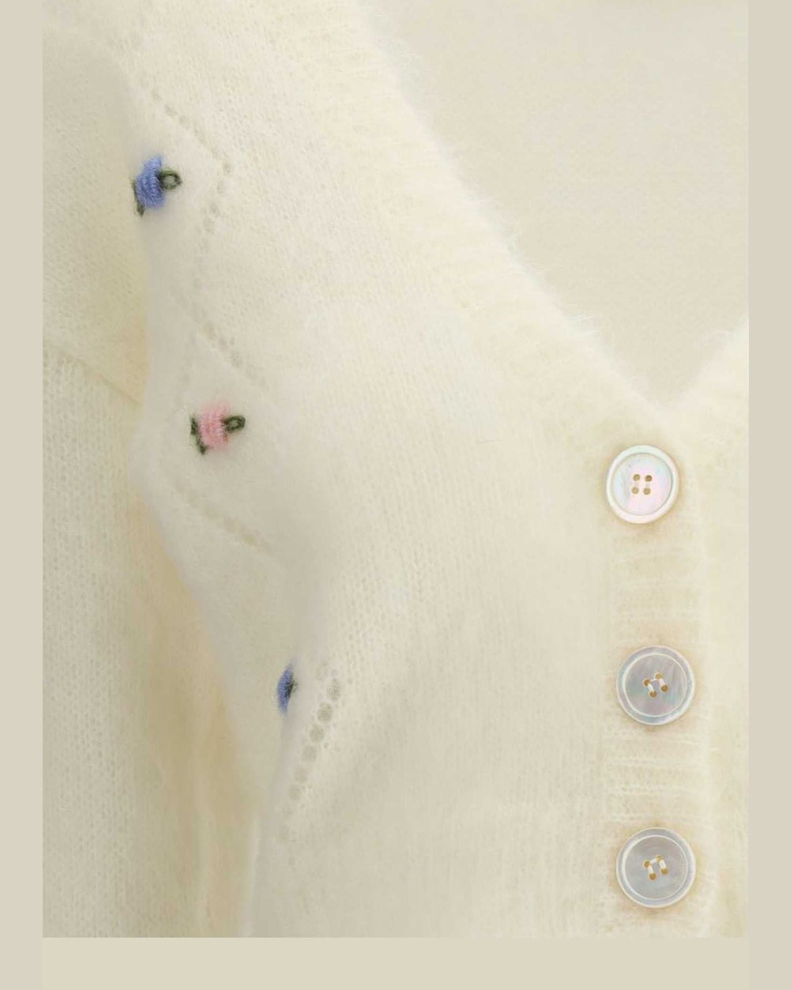 Alessandra Rich Mohair Cardigan with Embroidery Glam Steals