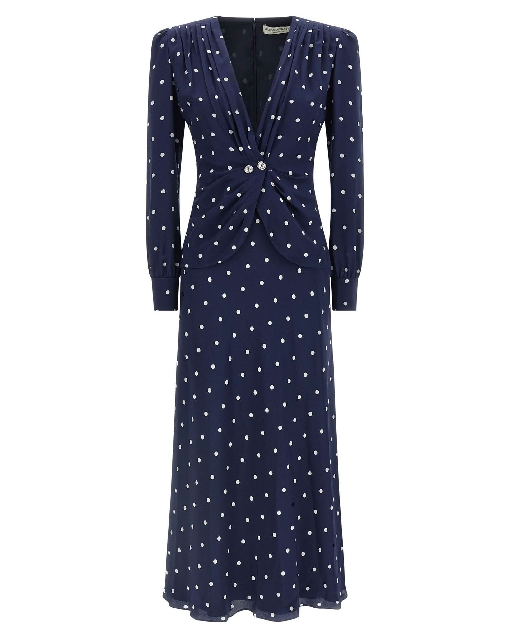 Alessandra Rich Polka Dot Dress Glam Steals