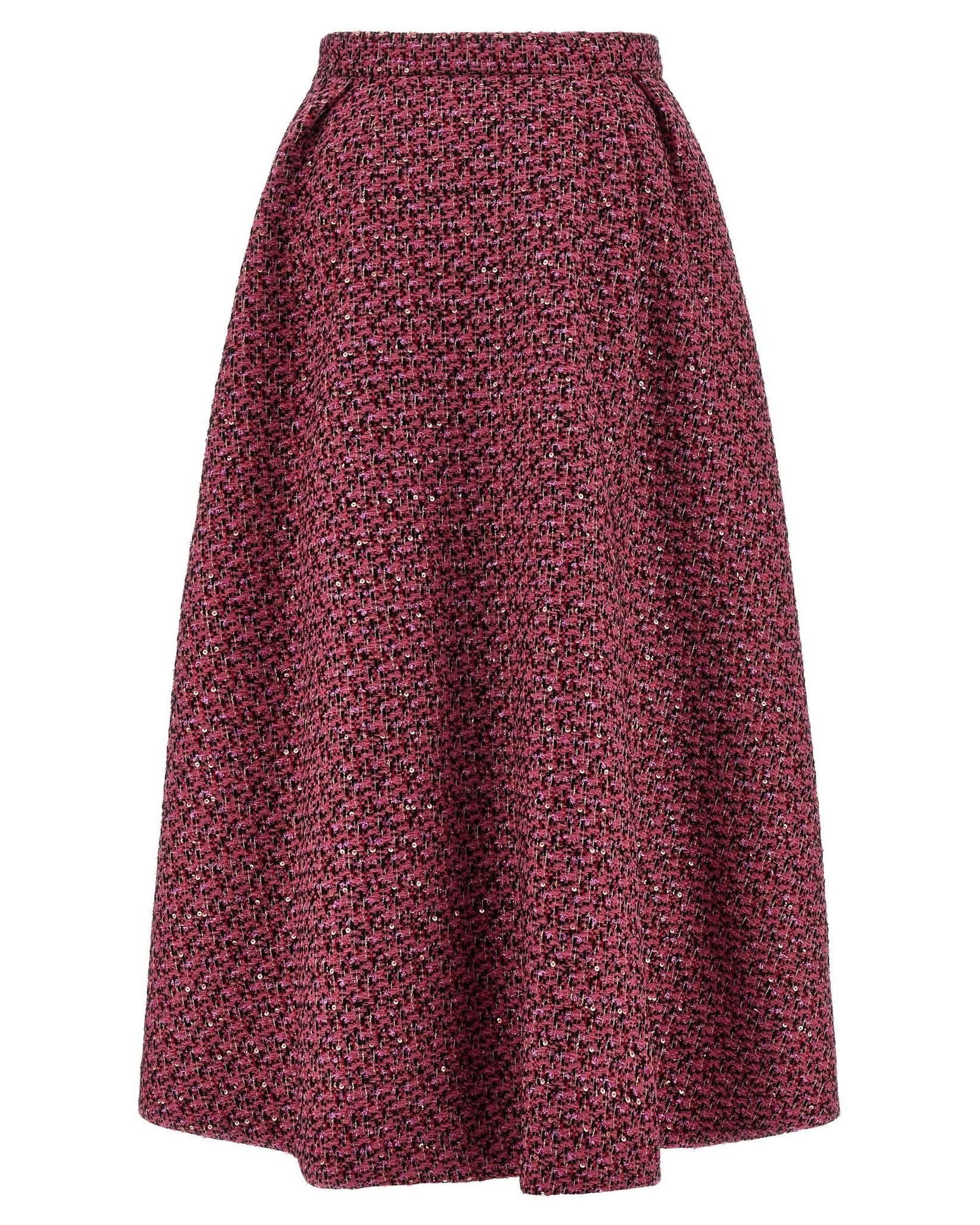 Alessandra Rich Tweed Skirt Glam Steals