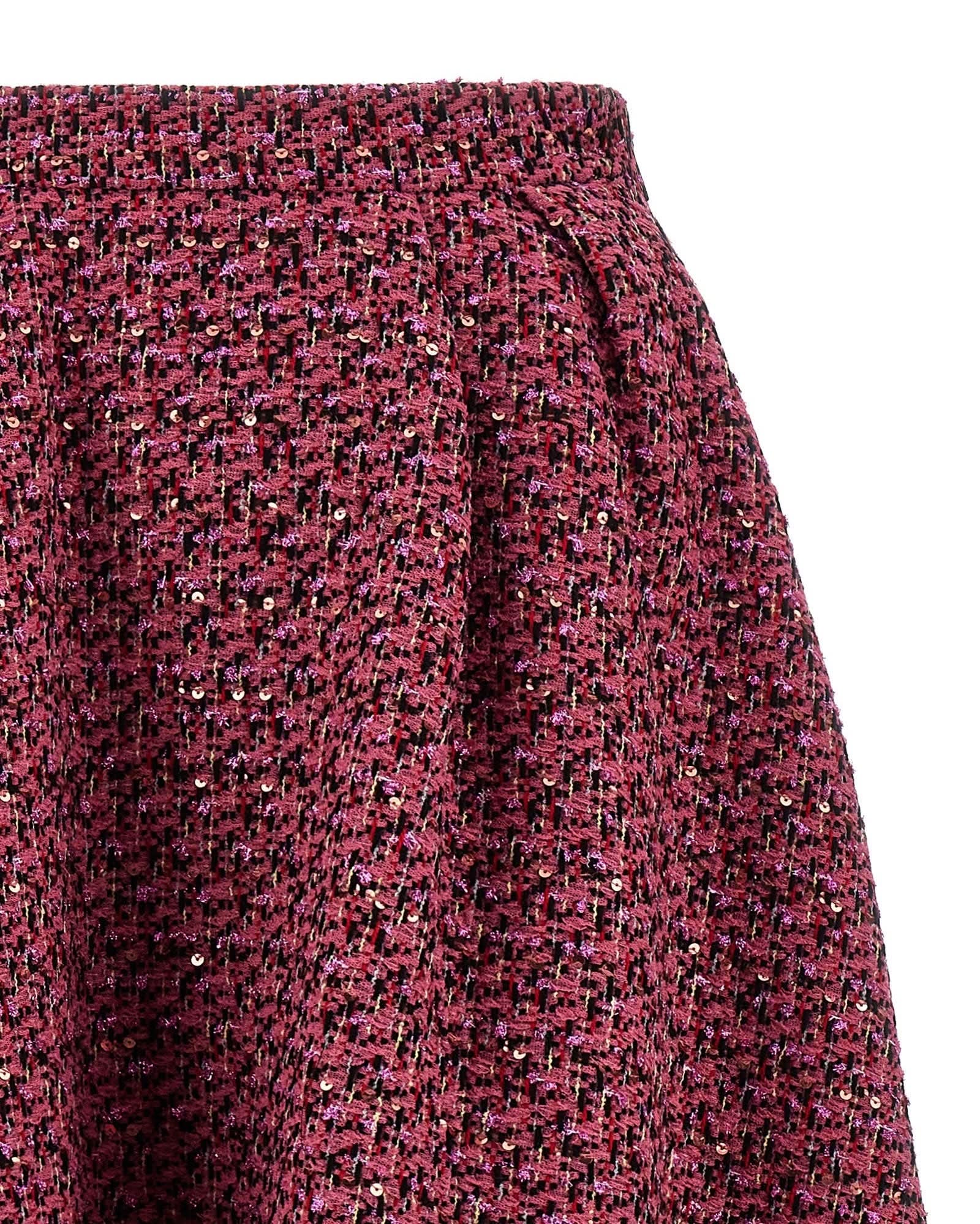 Alessandra Rich Tweed Skirt Glam Steals