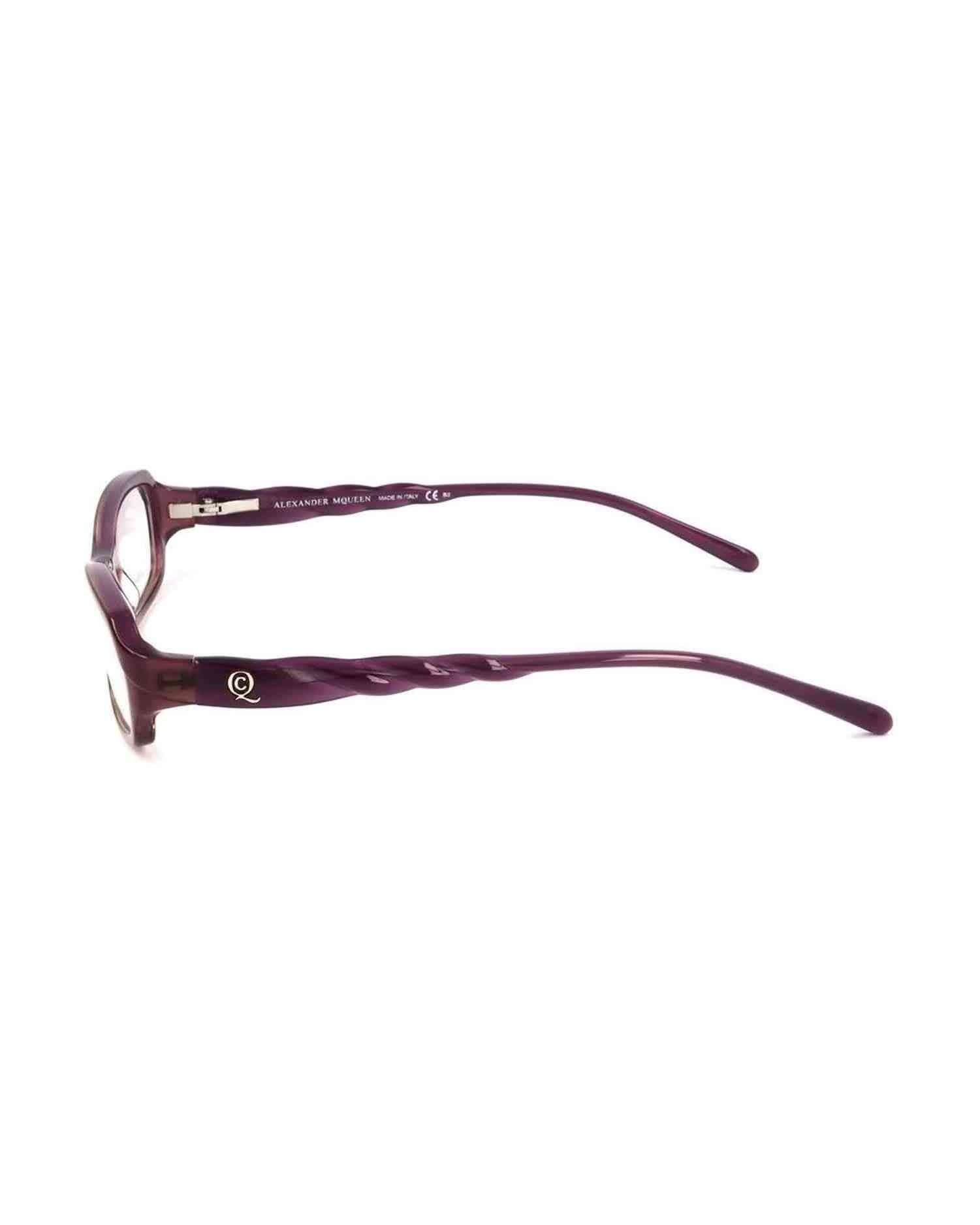 Alexander Mcqueen Purple Acetate Frame Eyeglasses