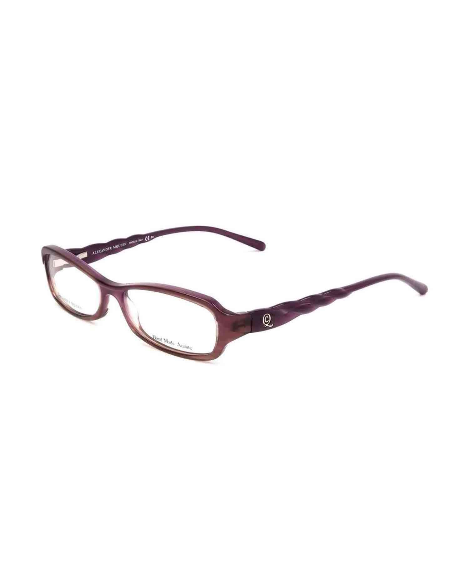 Alexander Mcqueen Purple Acetate Frame Eyeglasses