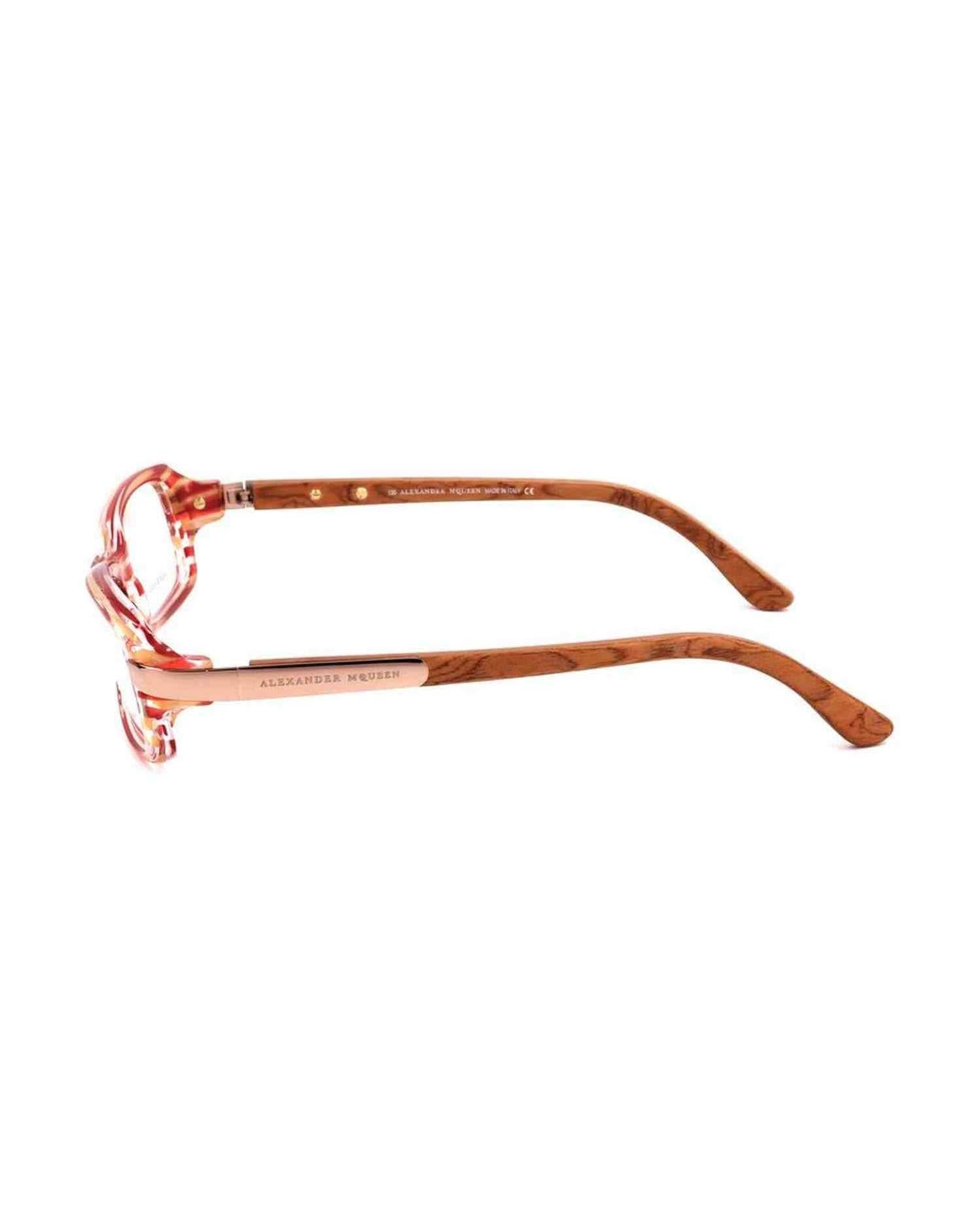 Alexander Mcqueen Red Acetate Frame Eyeglasses