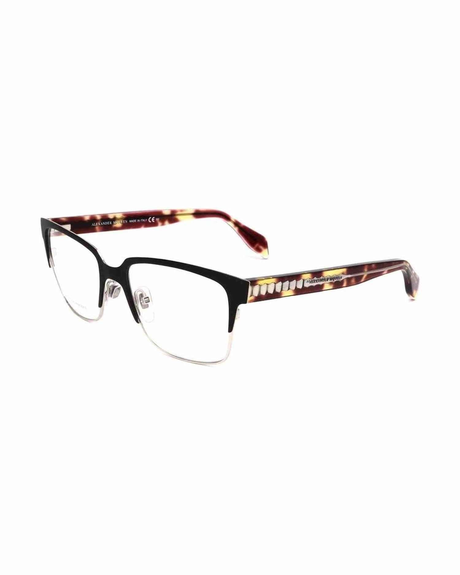 Alexander Mcqueen Bicolor Metal Frame Eyeglasses