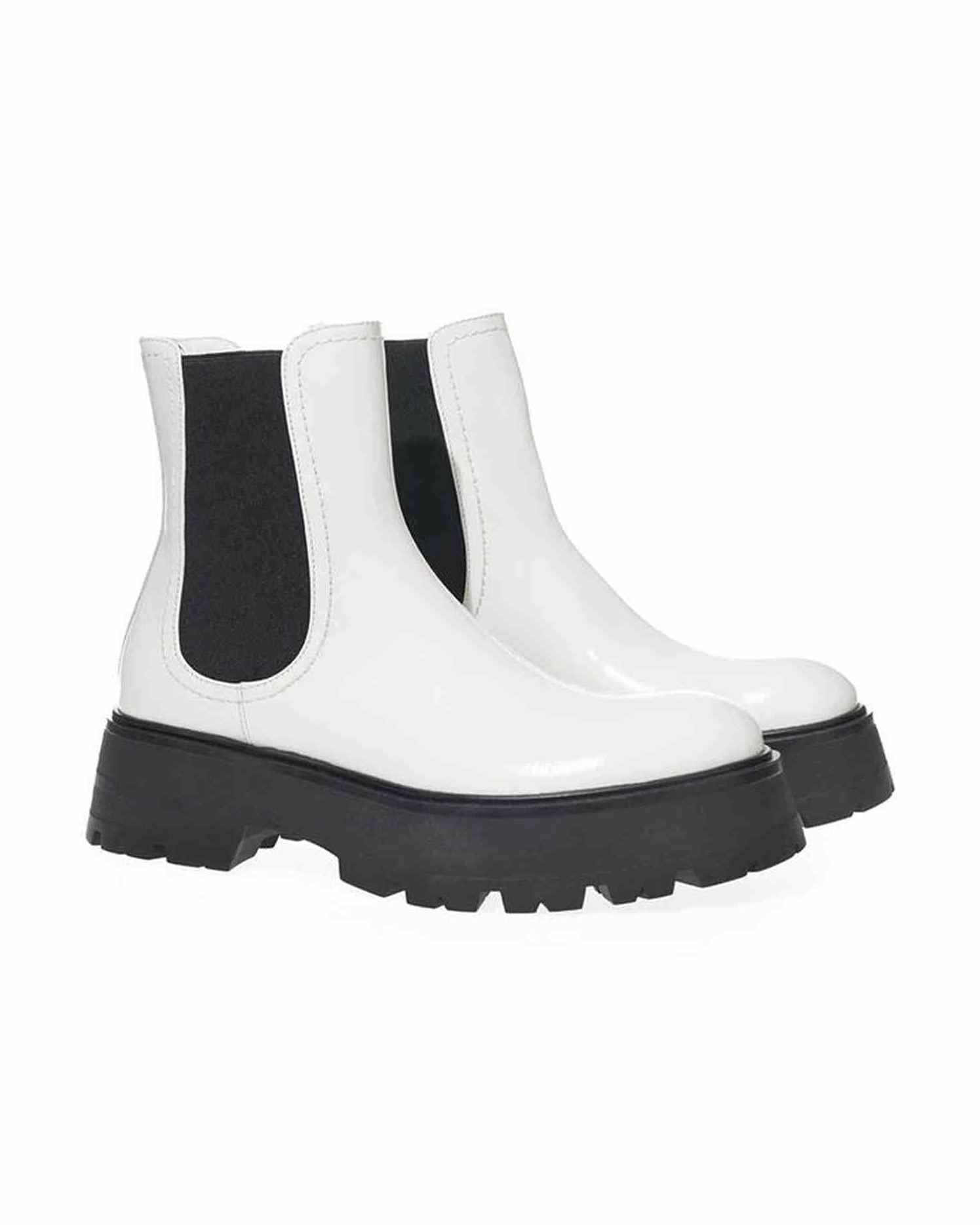Alexander Mcqueen Black And White Leather Boot Boots