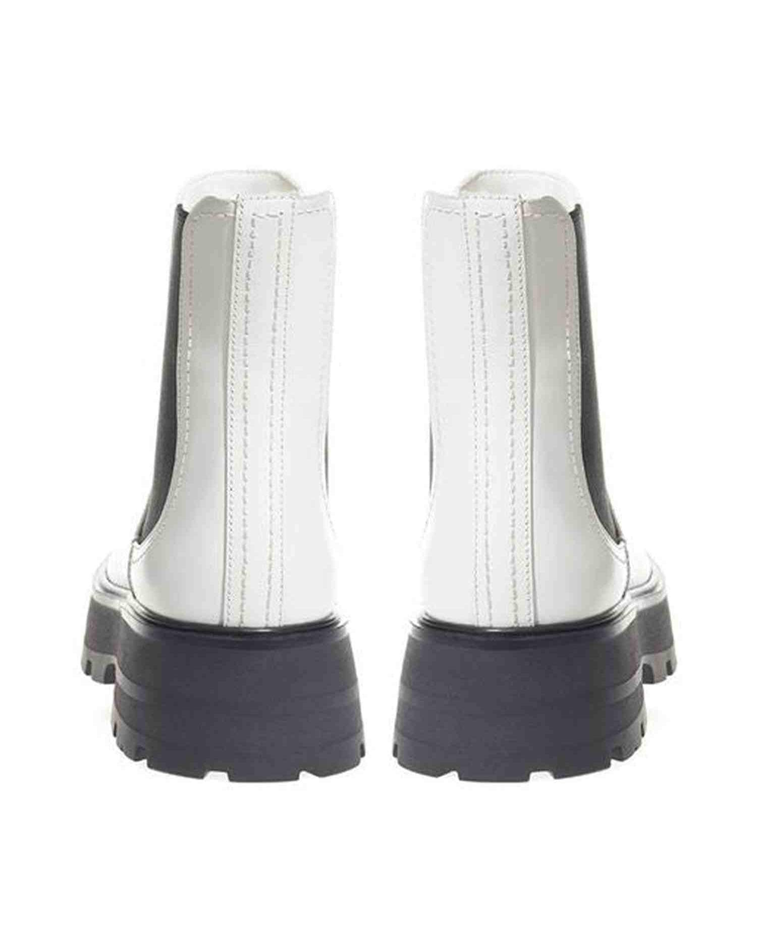 Alexander Mcqueen Black And White Leather Boot Glam Steals