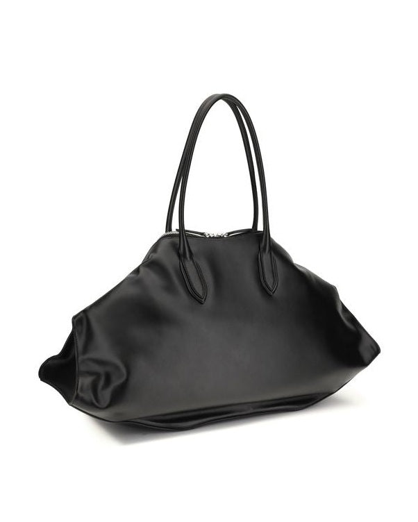 Alexander Mcqueen Black Calf Leather Bos Taurus Shoulder Bag Glam Steals