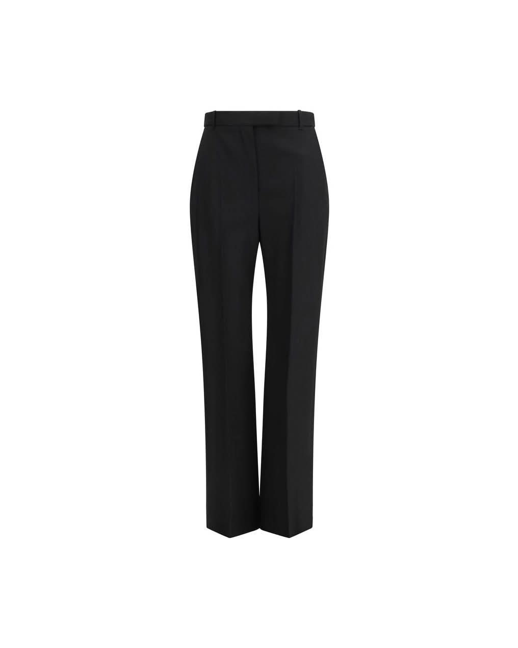 Alexander Mcqueen Black Cotton Dress Pant