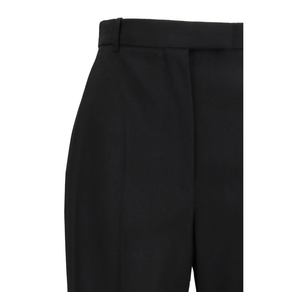 Alexander Mcqueen Black Cotton Dress Pant